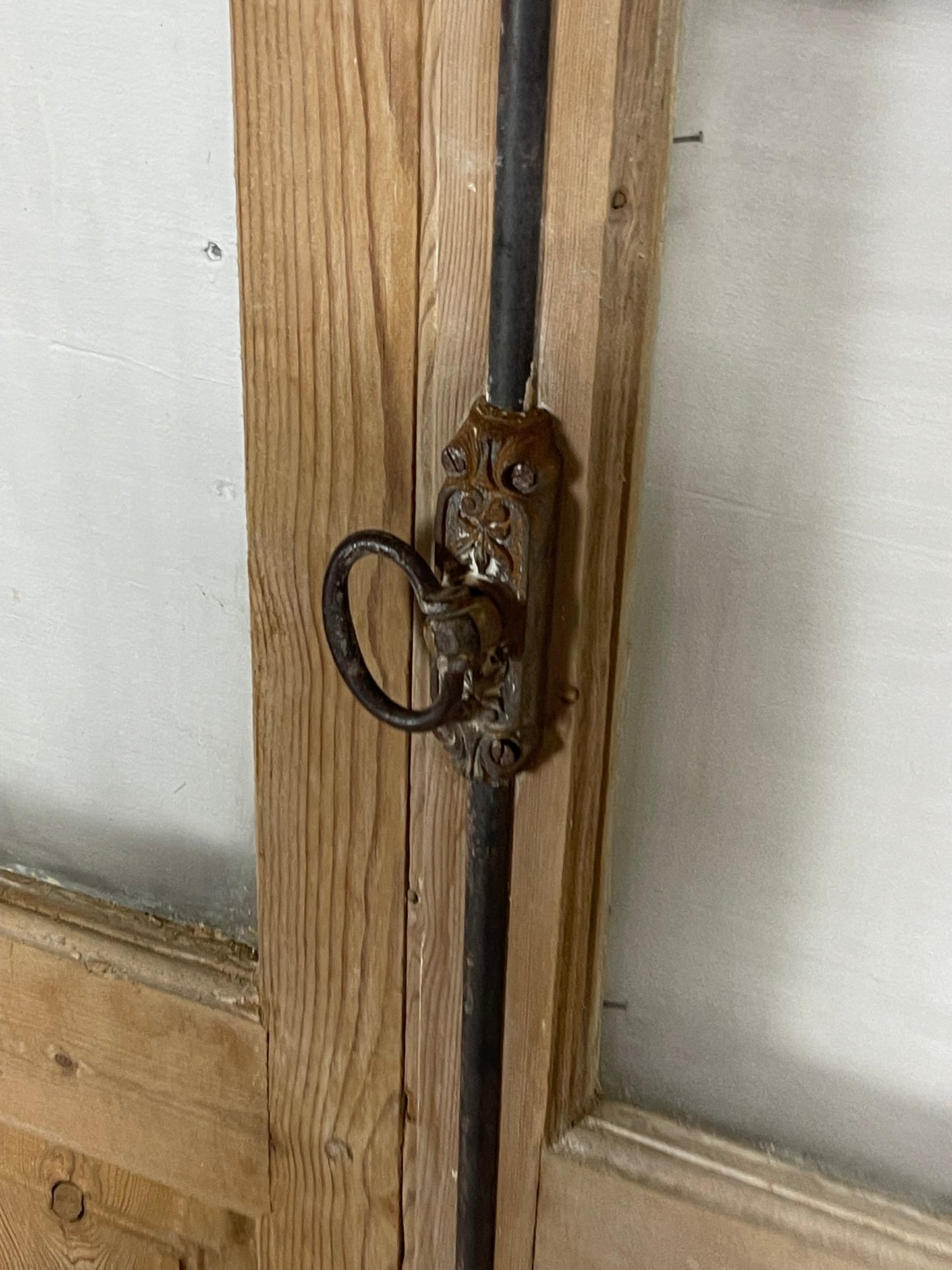 Antique French Panel Doors with glass (91.75x30.5) M074