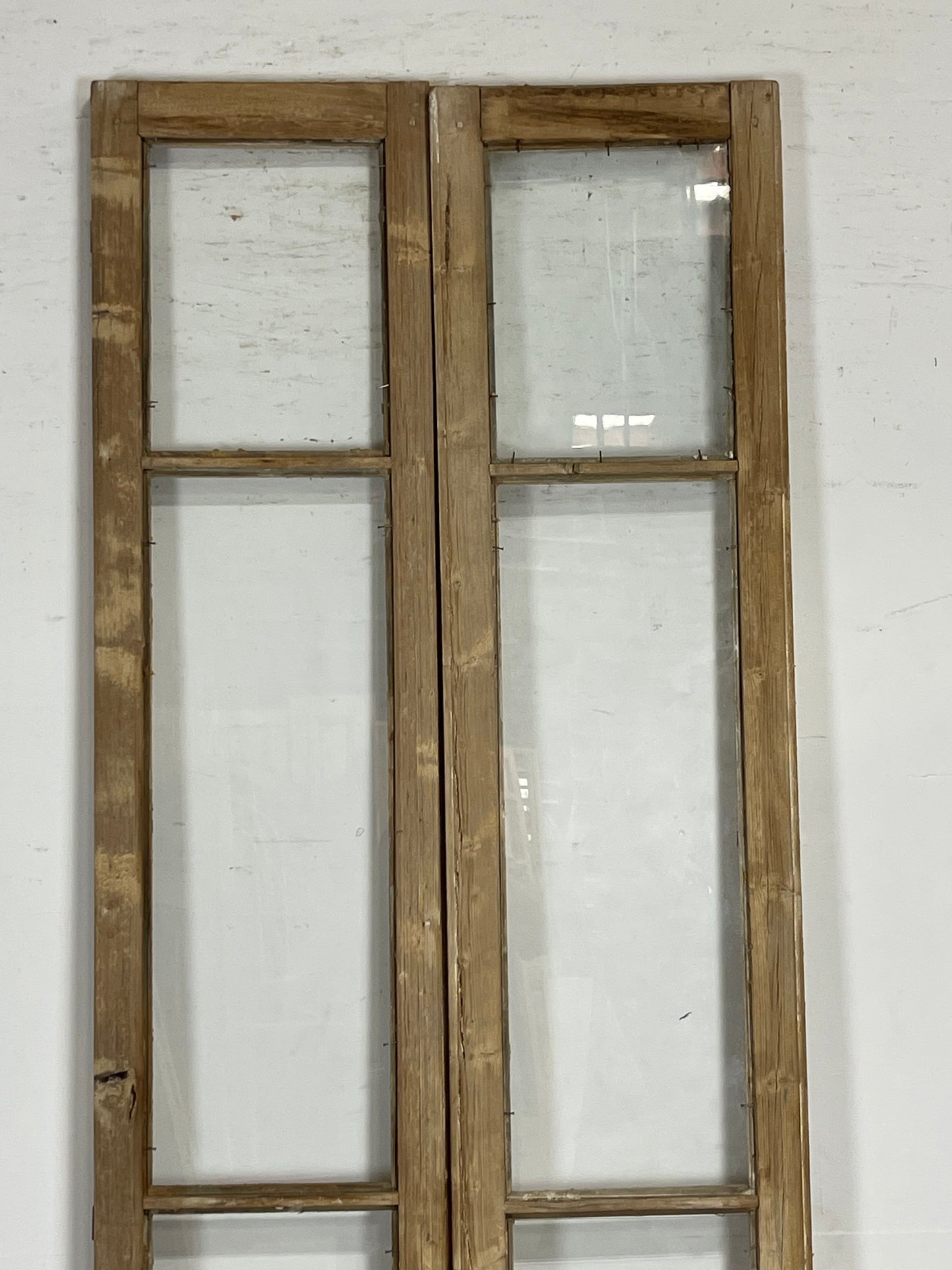 Antique French Panel Doors with glass (96.5x29) M070