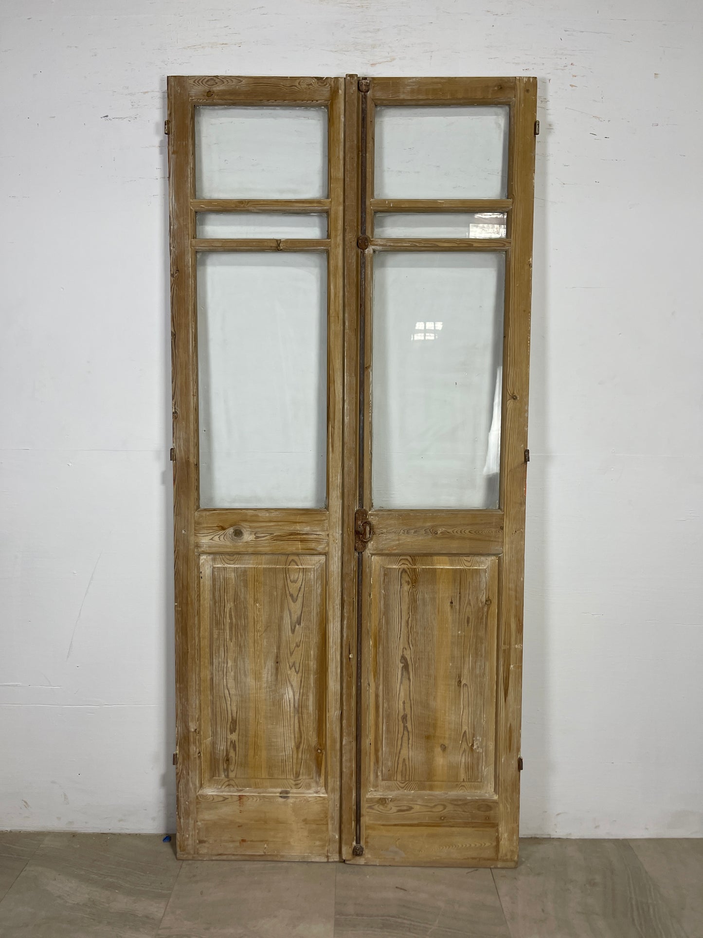 Antique French panel doors with Glass (88 x 40) O94