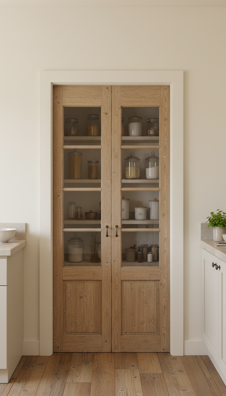 Antique French panel doors with Glass (100x43.5) P177