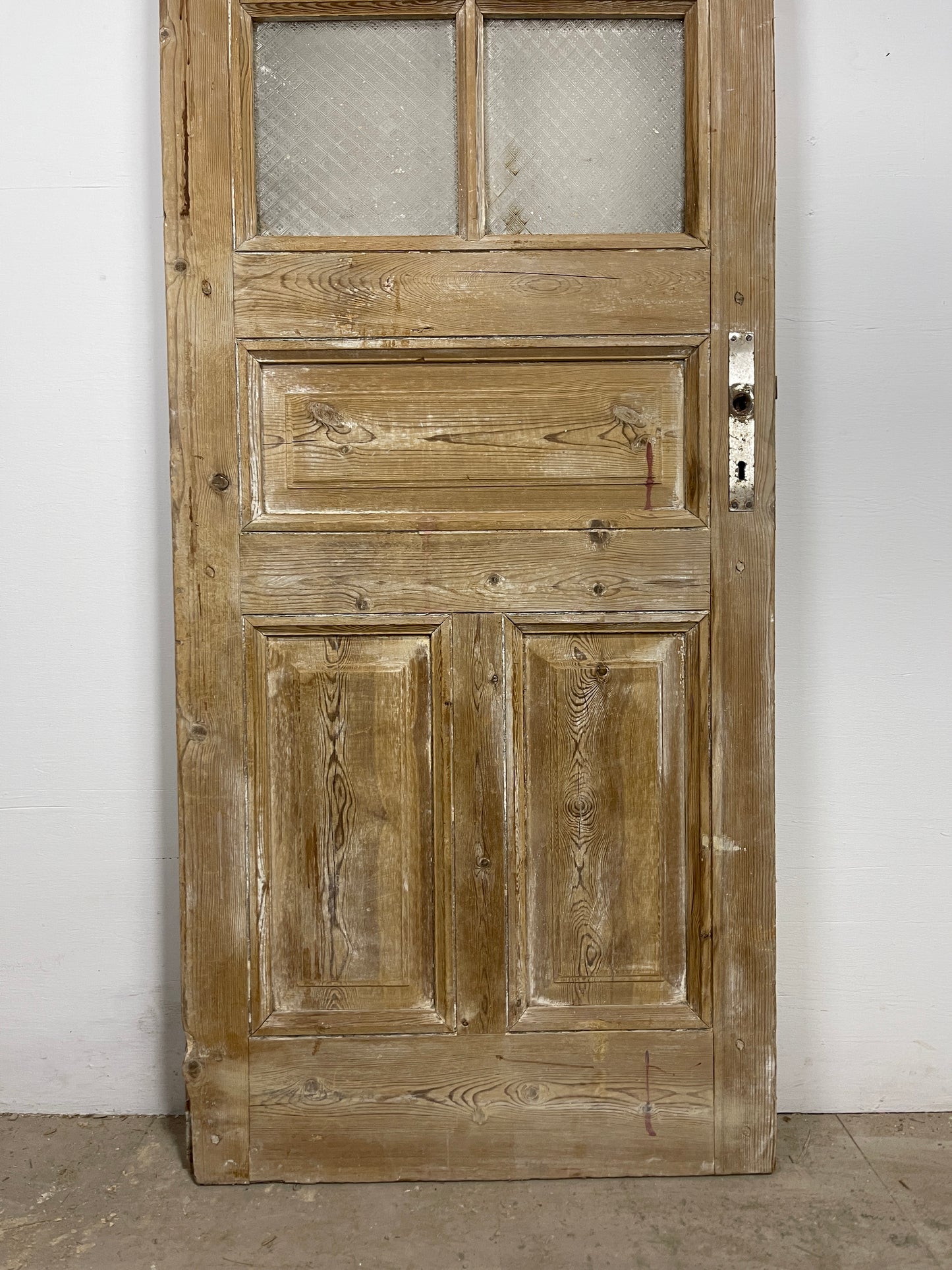 Antique French Panel Door - Single with glass (91.5x28) O284