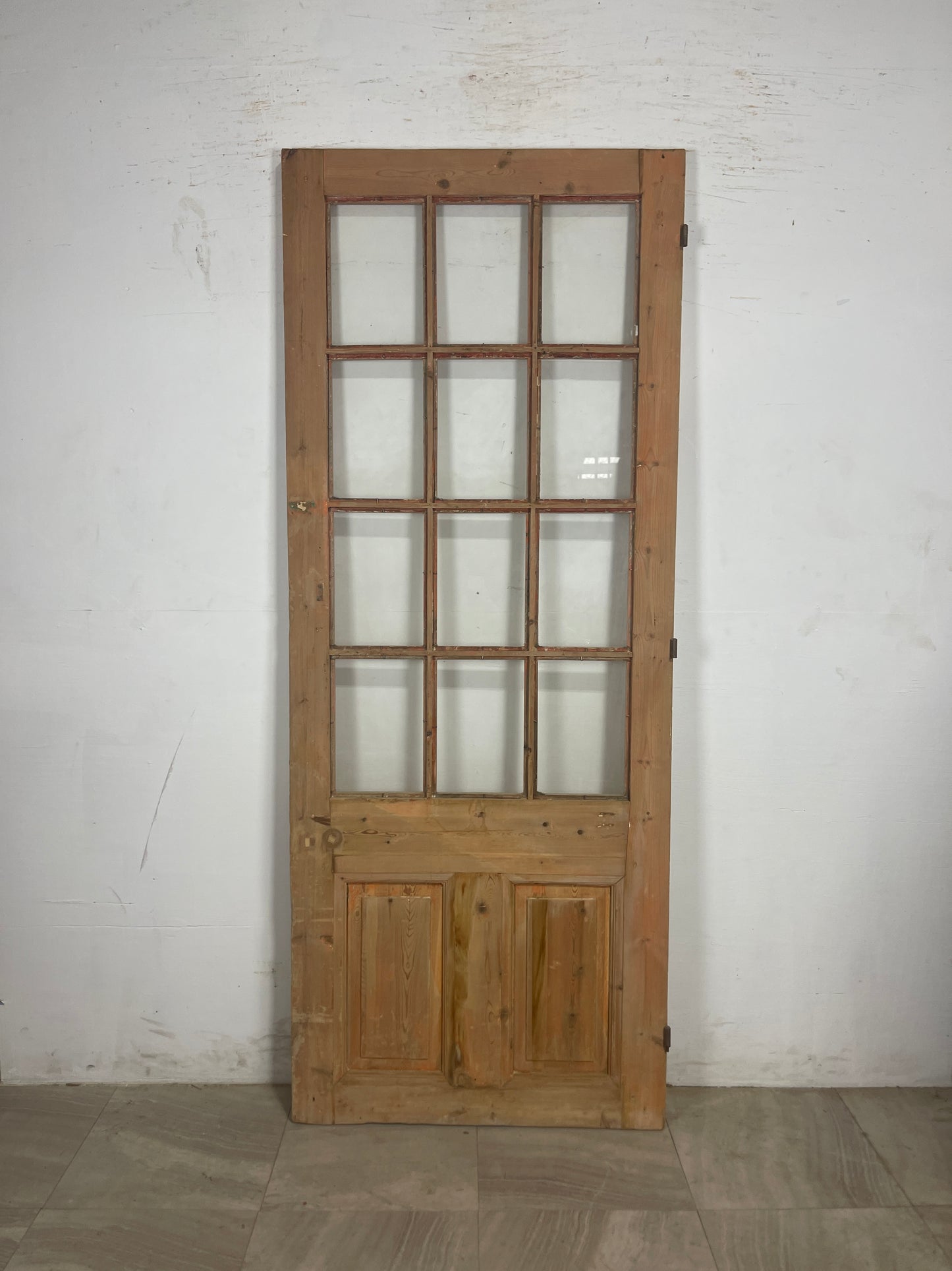 Antique French Panel Door with Glass (88.5 x 35) N220