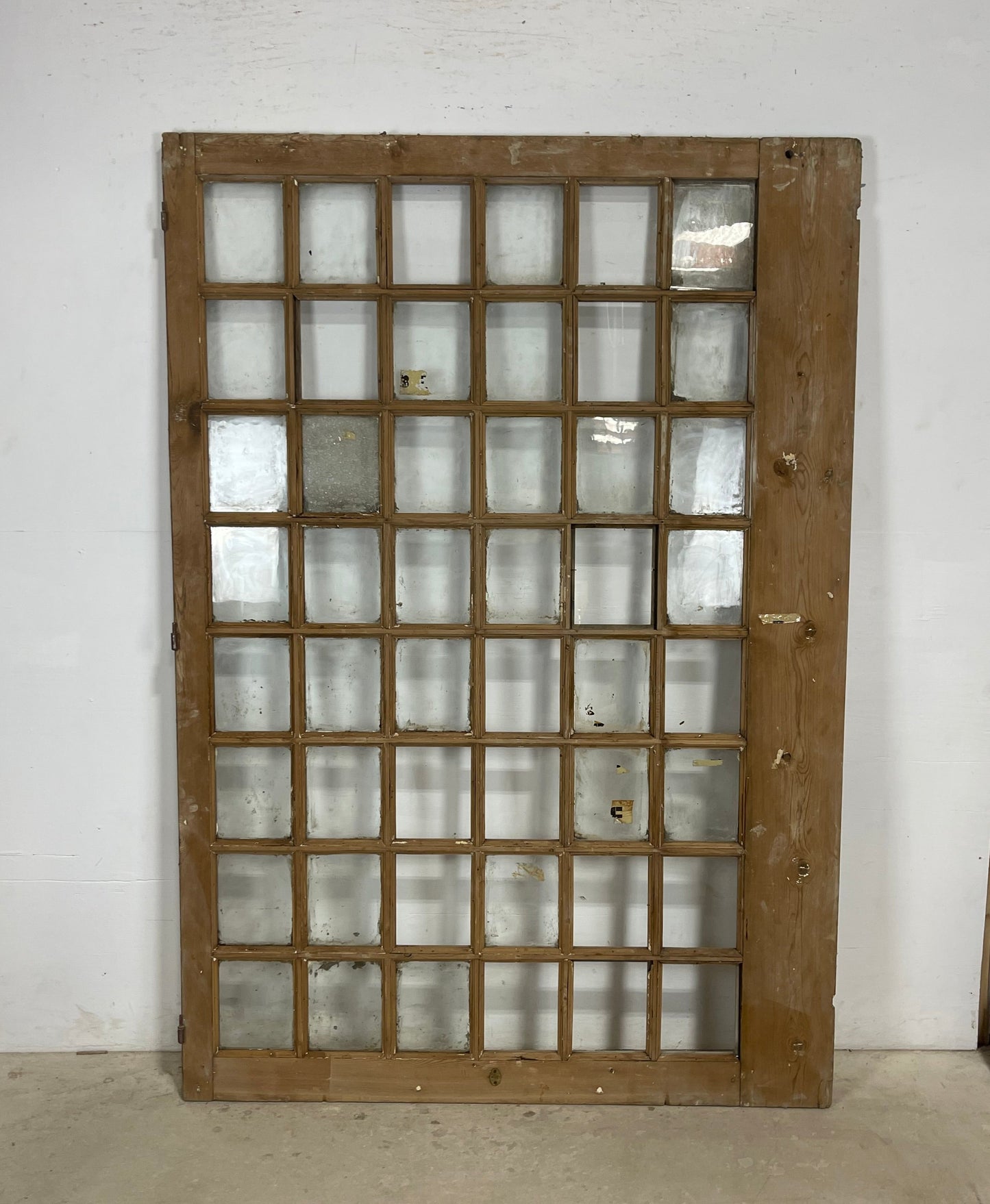 Antique French Panel Door with Glass (80x55) M196