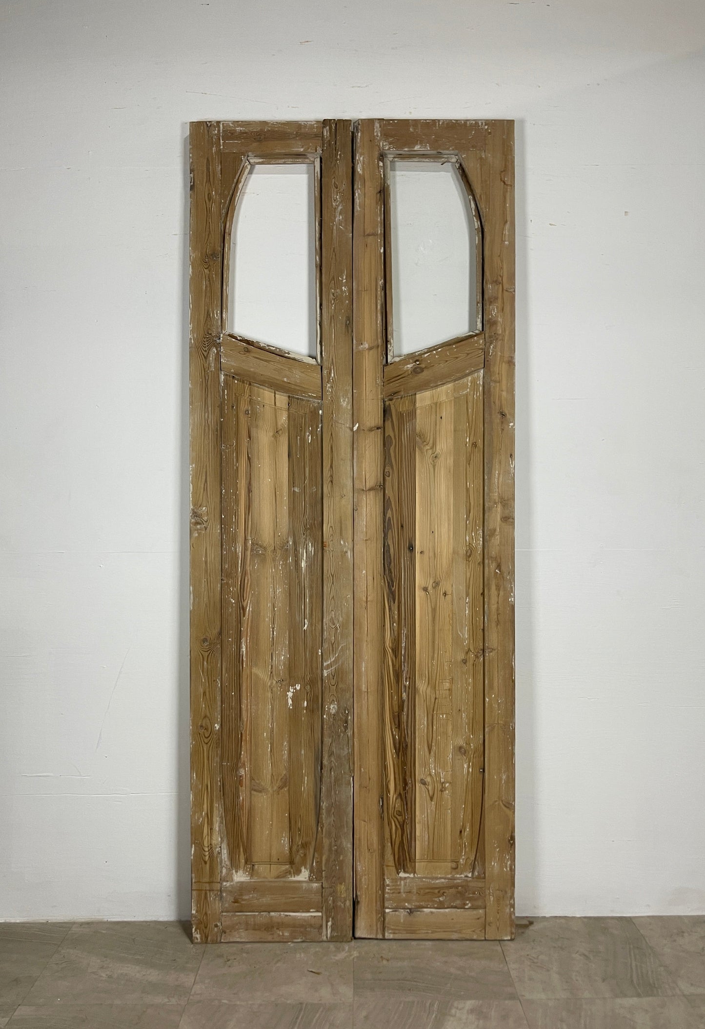 Antique French panel door with Glass (100.5 x 40) O11