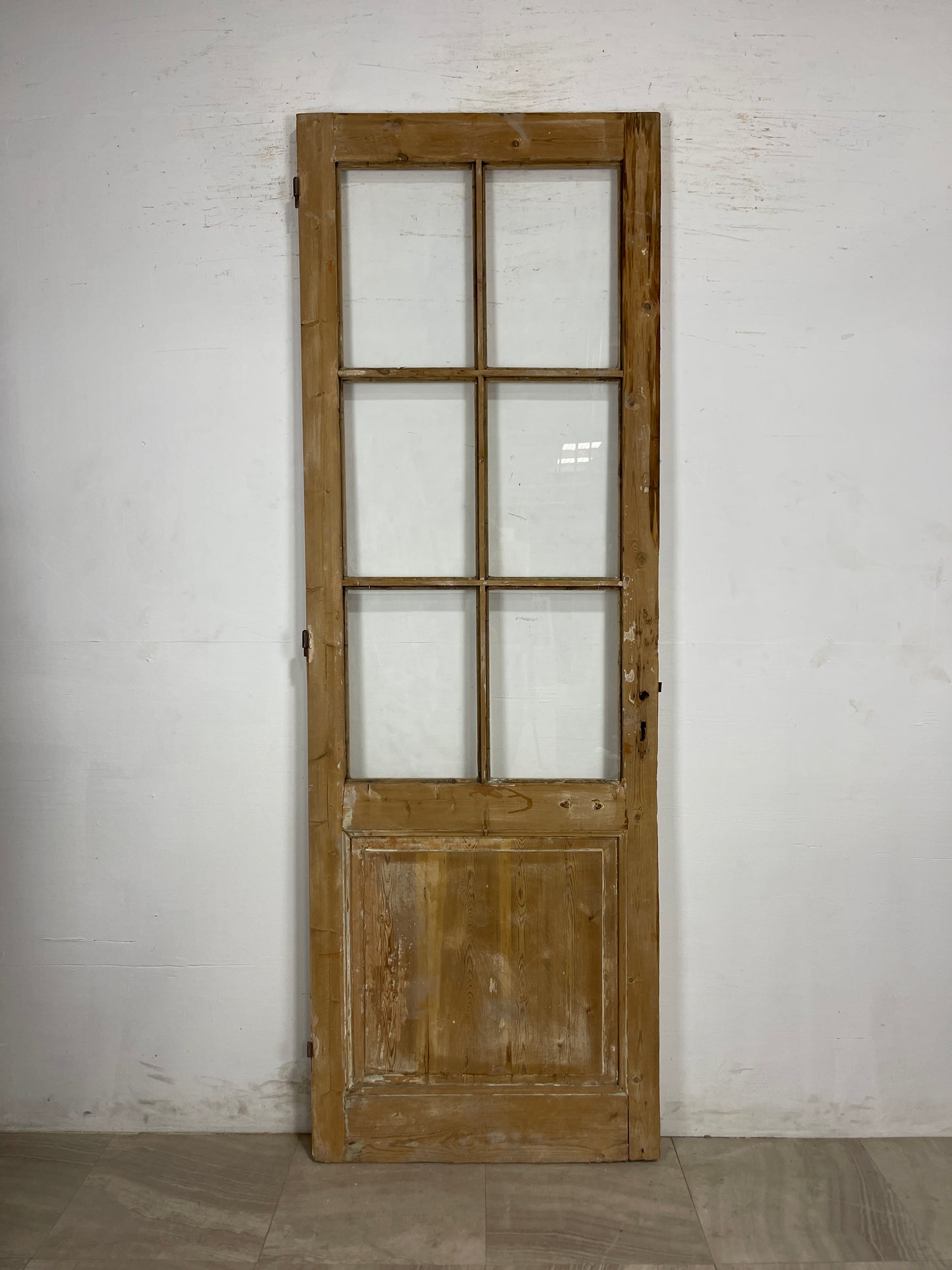 Antique French Panel Door with Glass (94.75 x 32) N165