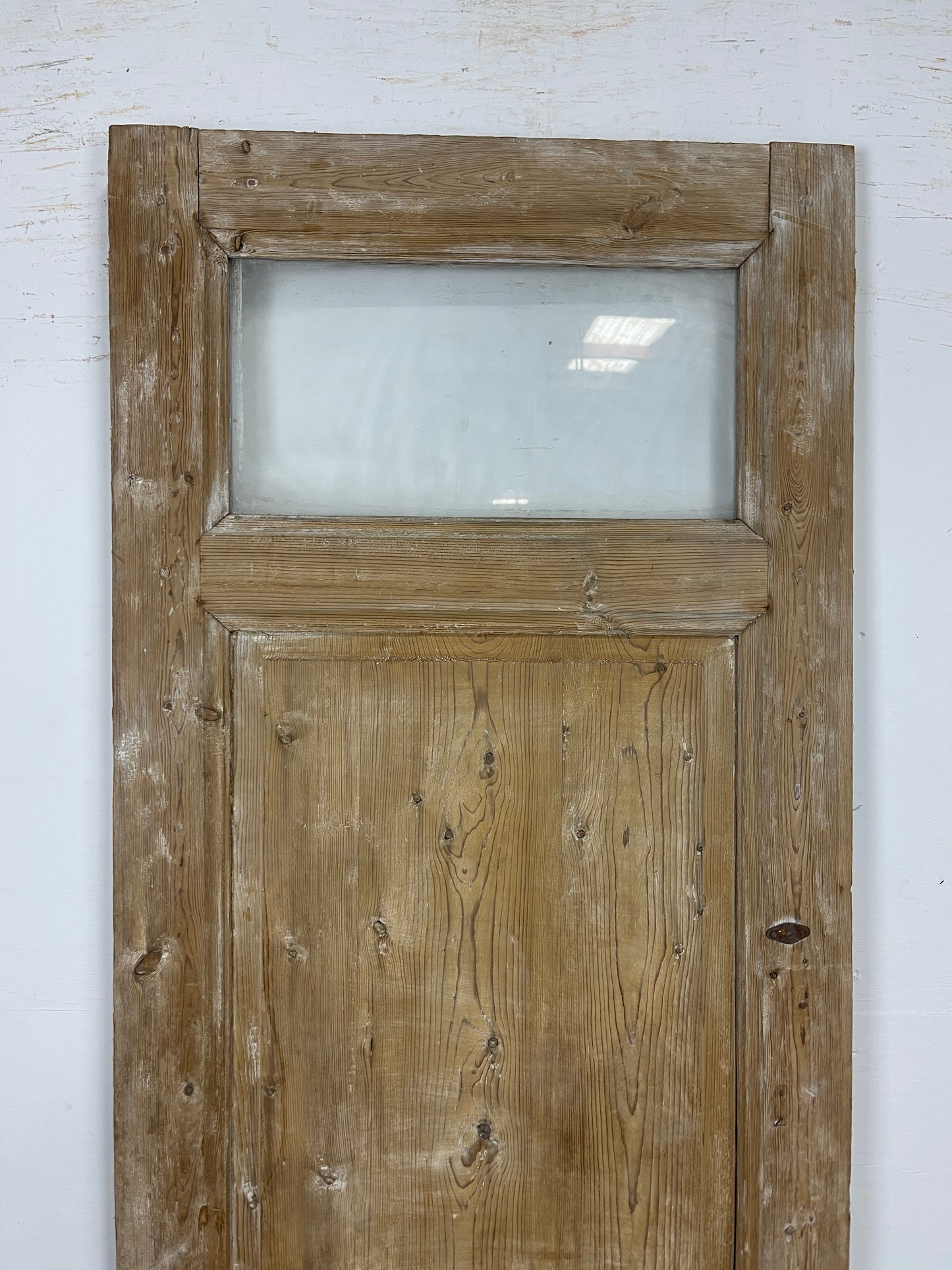 Antique French Panel Door - Single with glass (85.5x29.75) O256