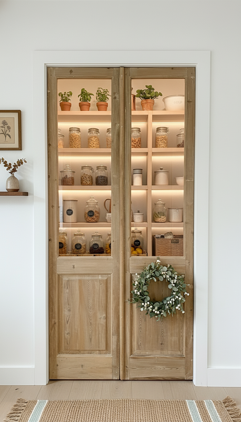 Antique French panel doors with Glass (98x46) P138