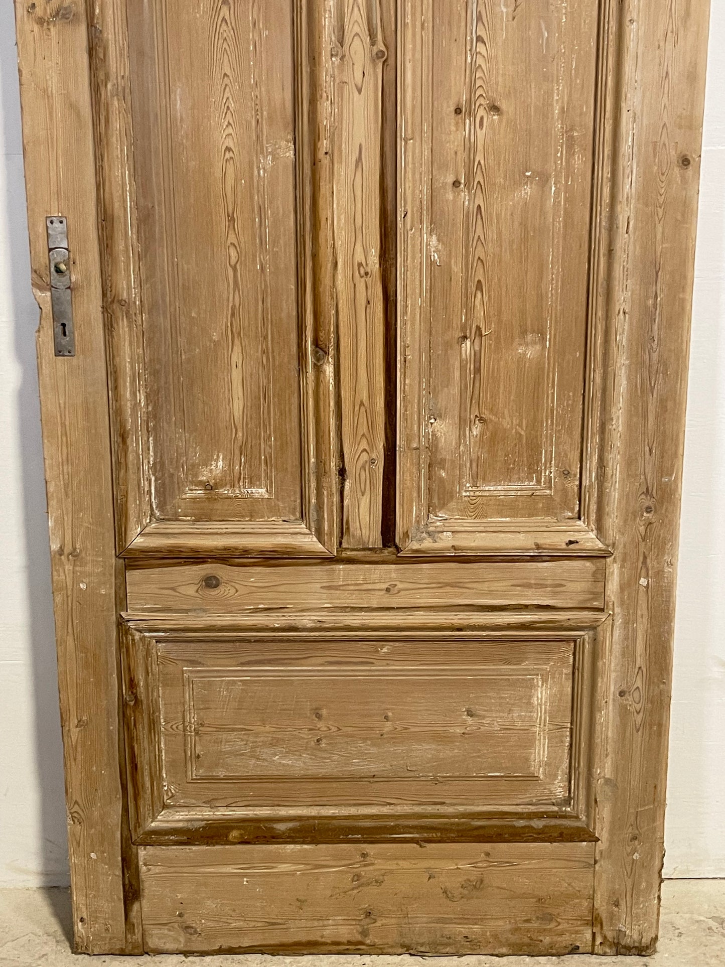 Antique French Panel Door with Glass (88.25x36) L307