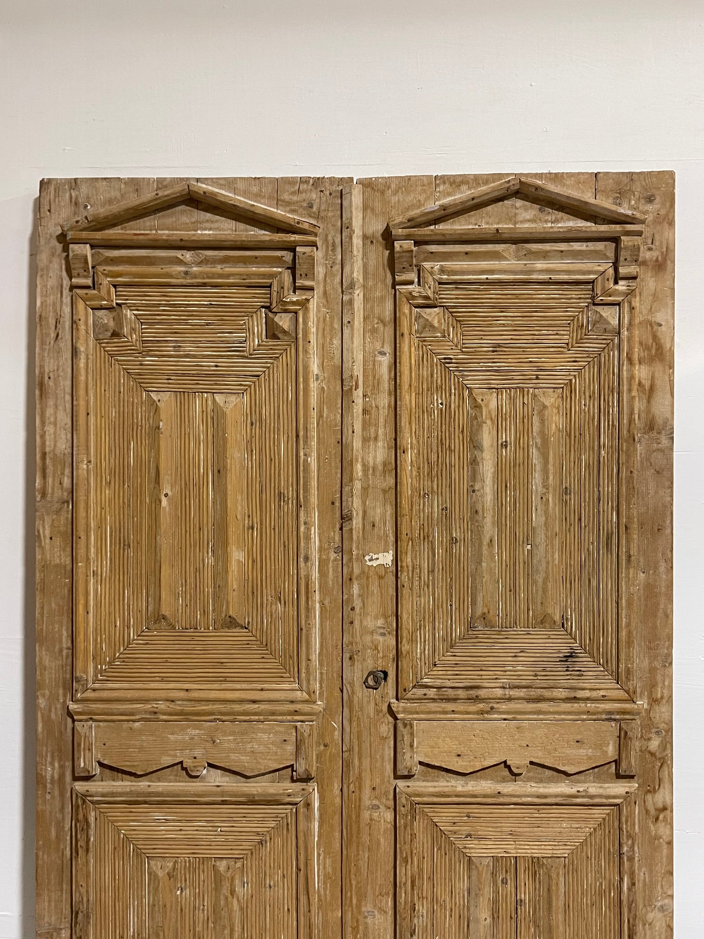 Antique French Panel Carved Doors  (93..5x62.25) J001