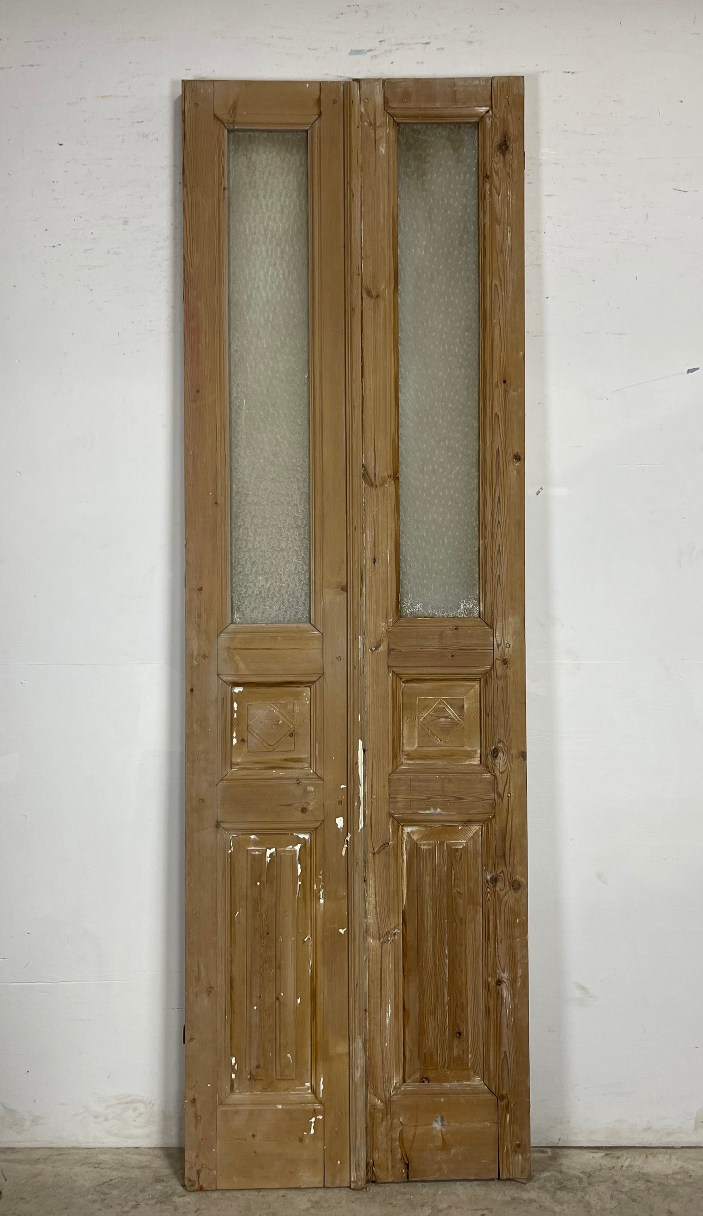 Antique French Panel Doors with glass (102.5x32) M080