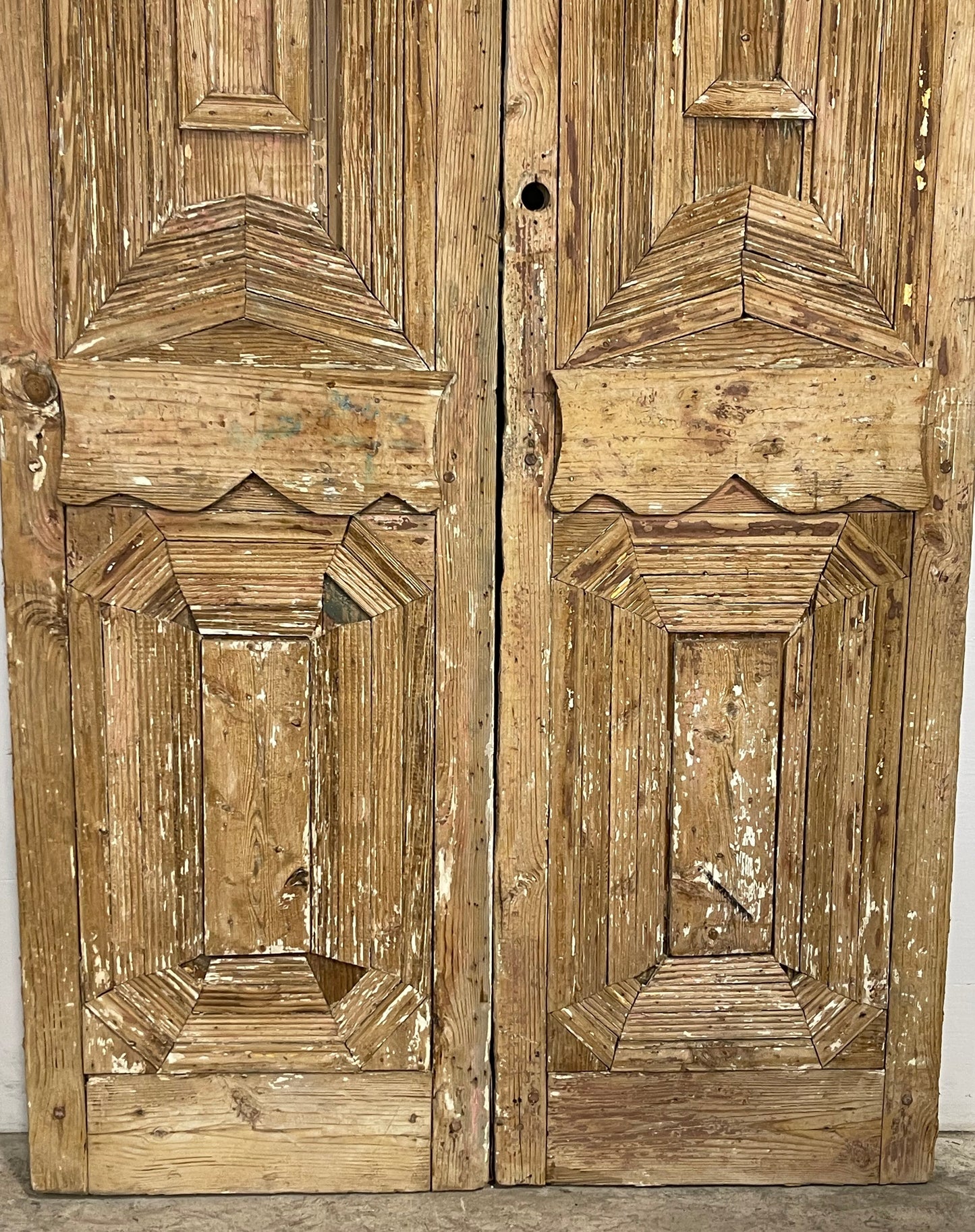Antique French Panel Doors with Carving (94 x 52.75) M041