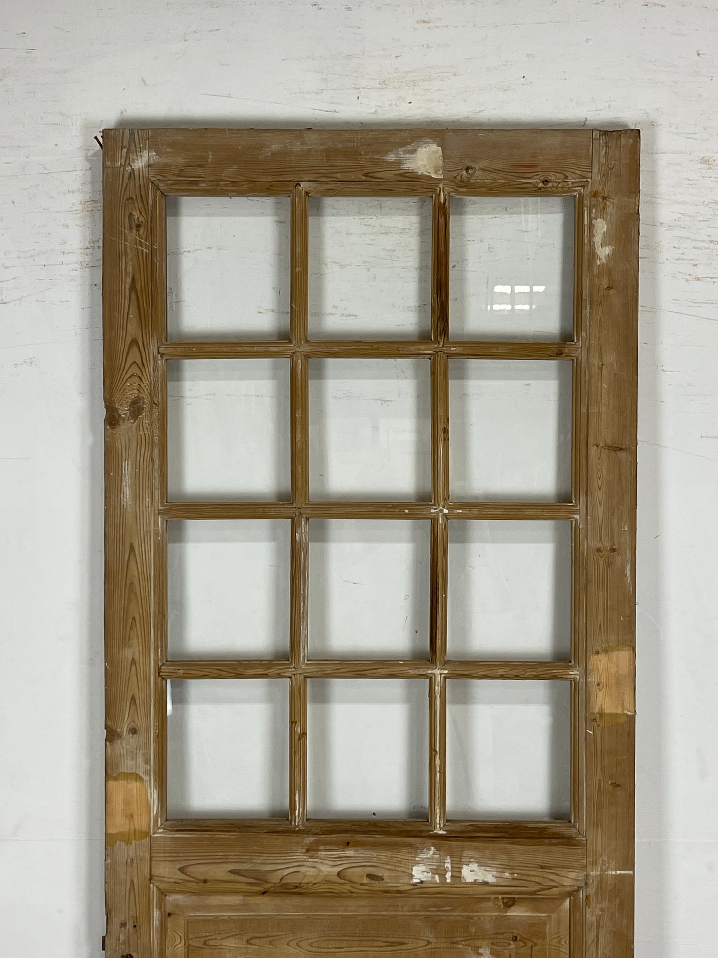 Antique French Panel Door with Glass (97 x 36) N164