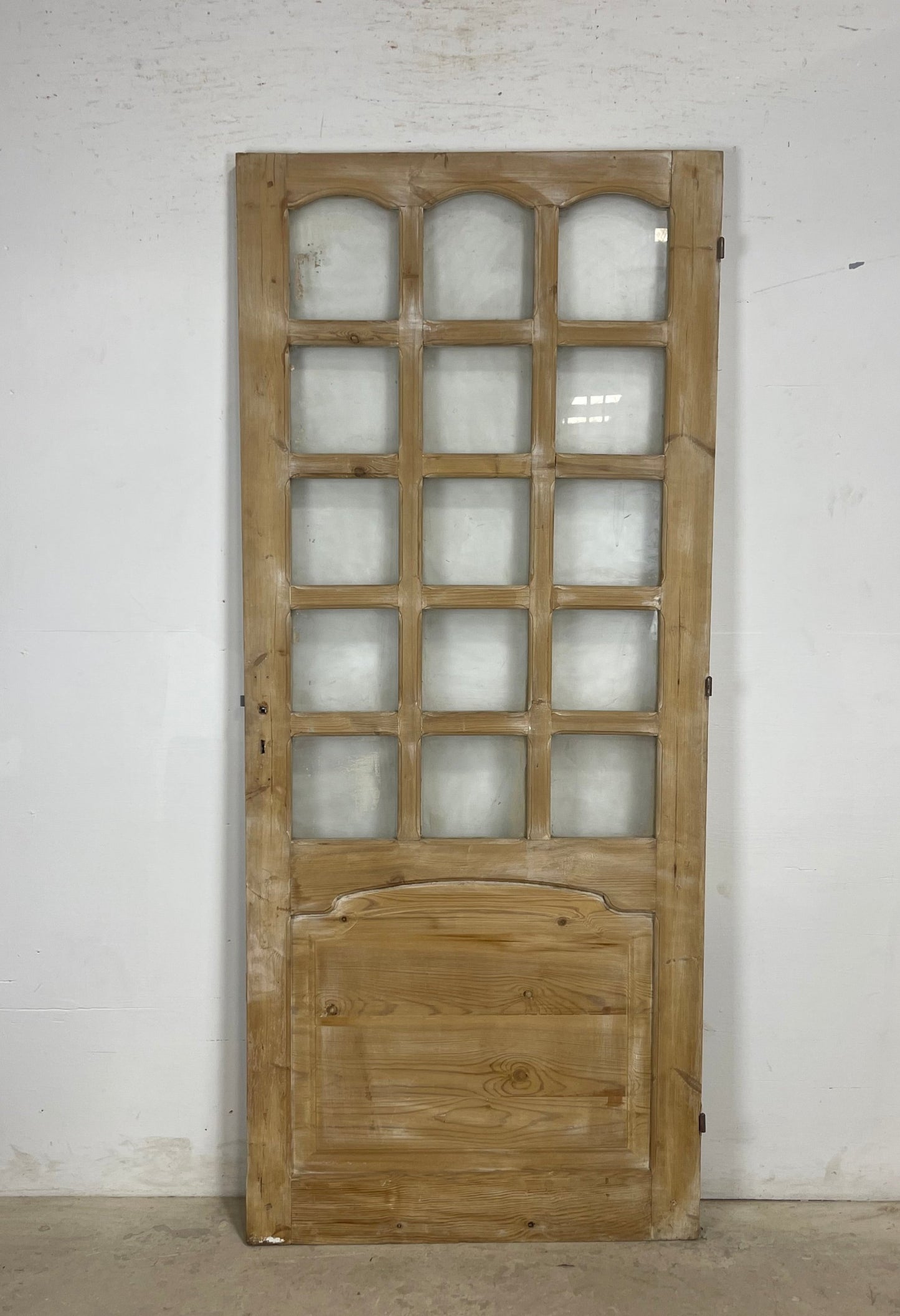 Antique French Panel Door with Glass  (84.5x35.75) M205