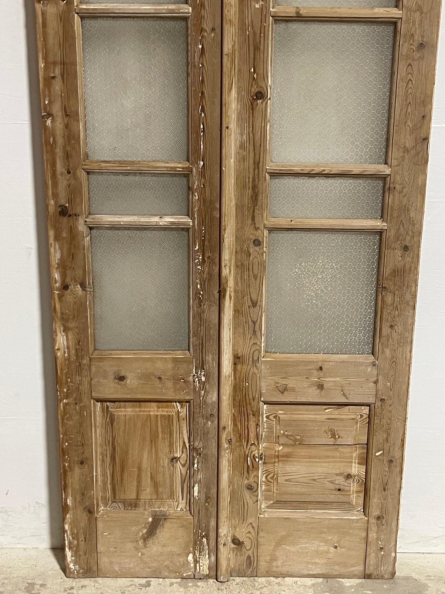 Antique French Panel Doors withg Glass (99.75x36) J329