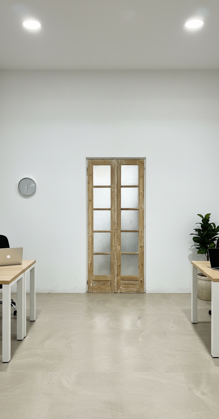 Antique French panel doors with Glass (86.5x37.5) P181