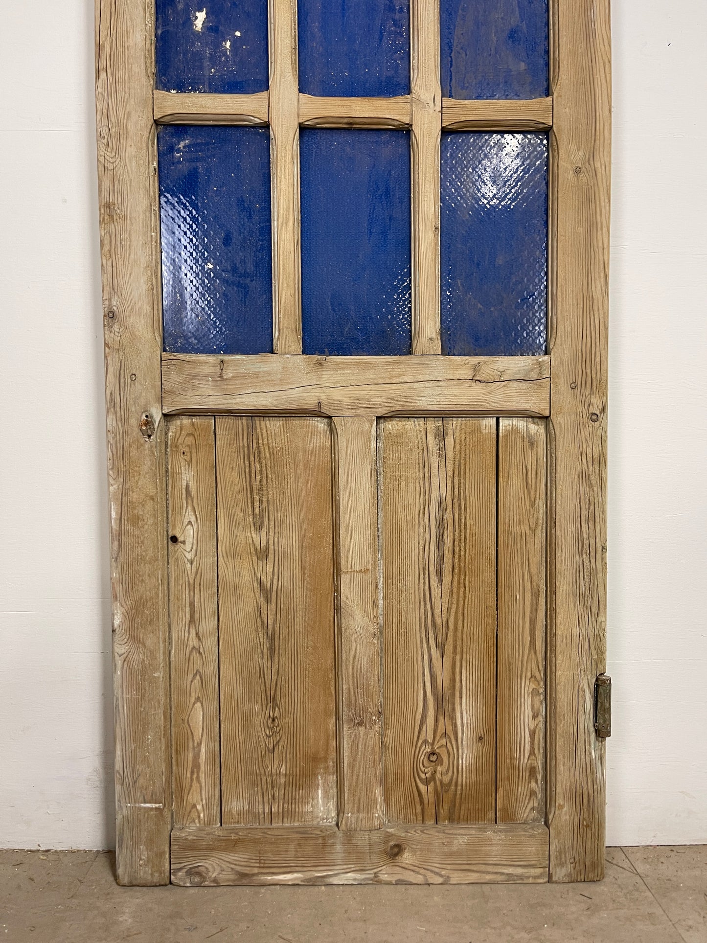 Antique French Panel Door - Single with glass (82.25x31.25) O249
