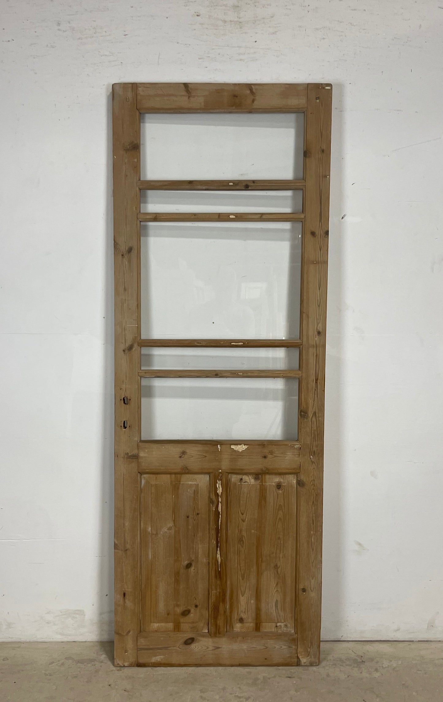 Antique French Panel Door with Glass (82.5x30) M209