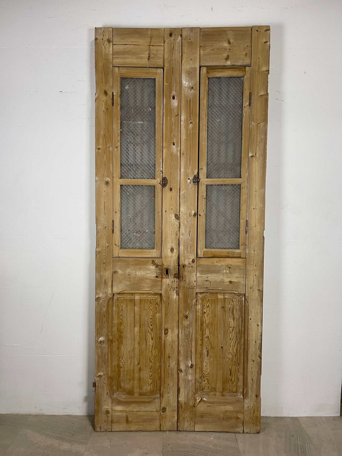 Antique French panel doors with Metal (98.75 x 41.75) O47