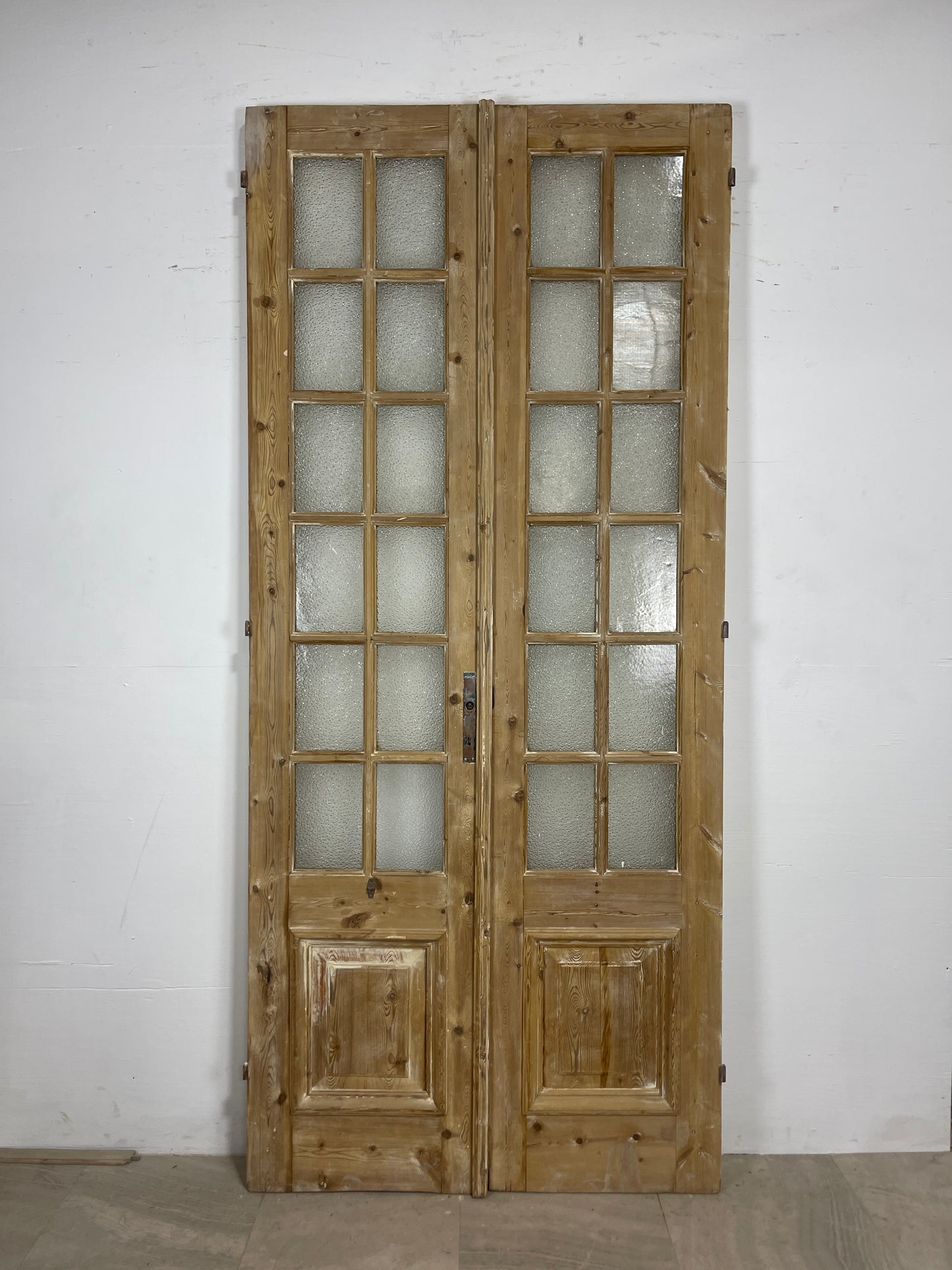 Antique French panel doors with Glass (98.5 x 43.5) O62