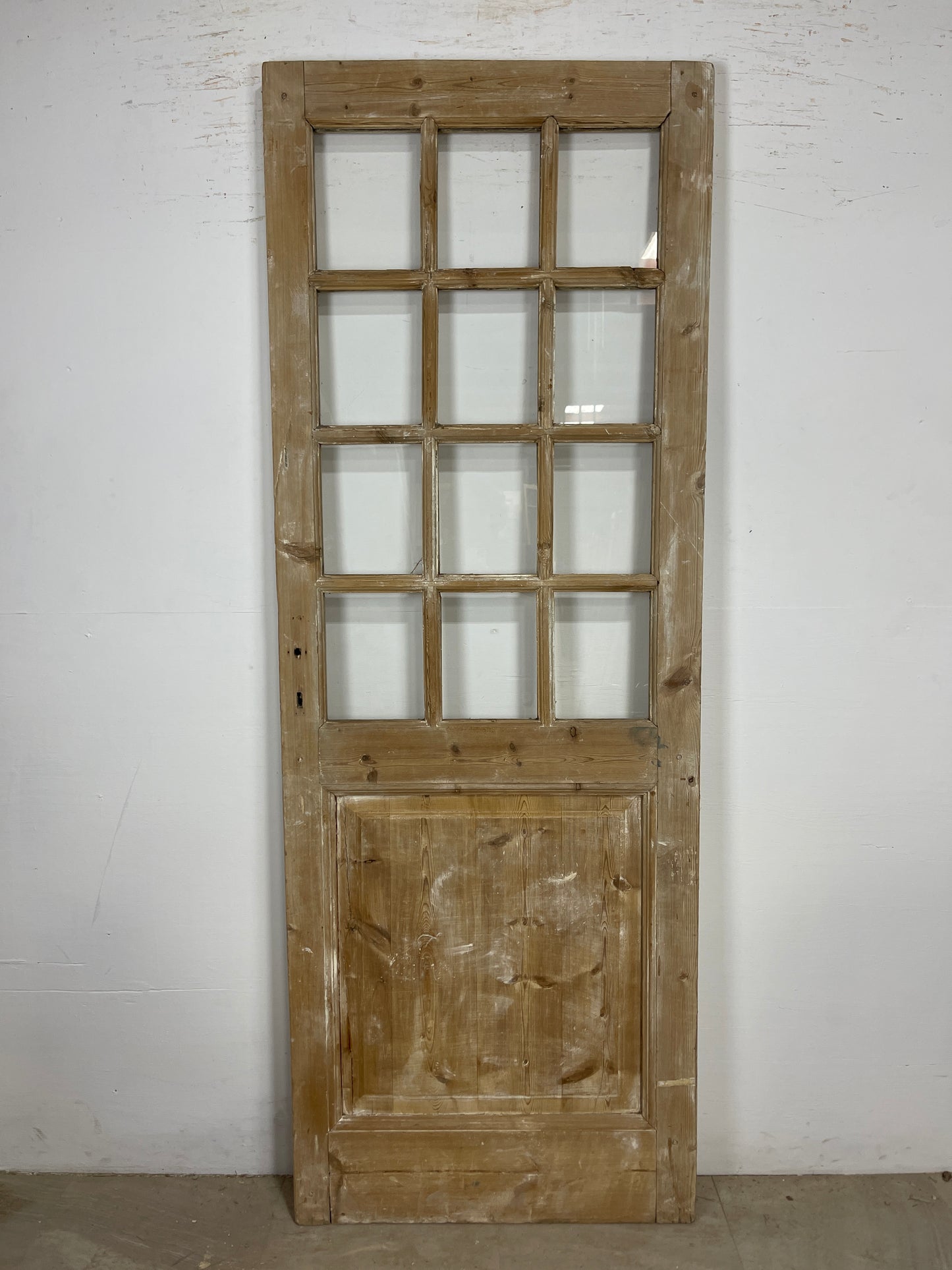 Antique French Panel Door - Single with glass (86.5x31.75) O270