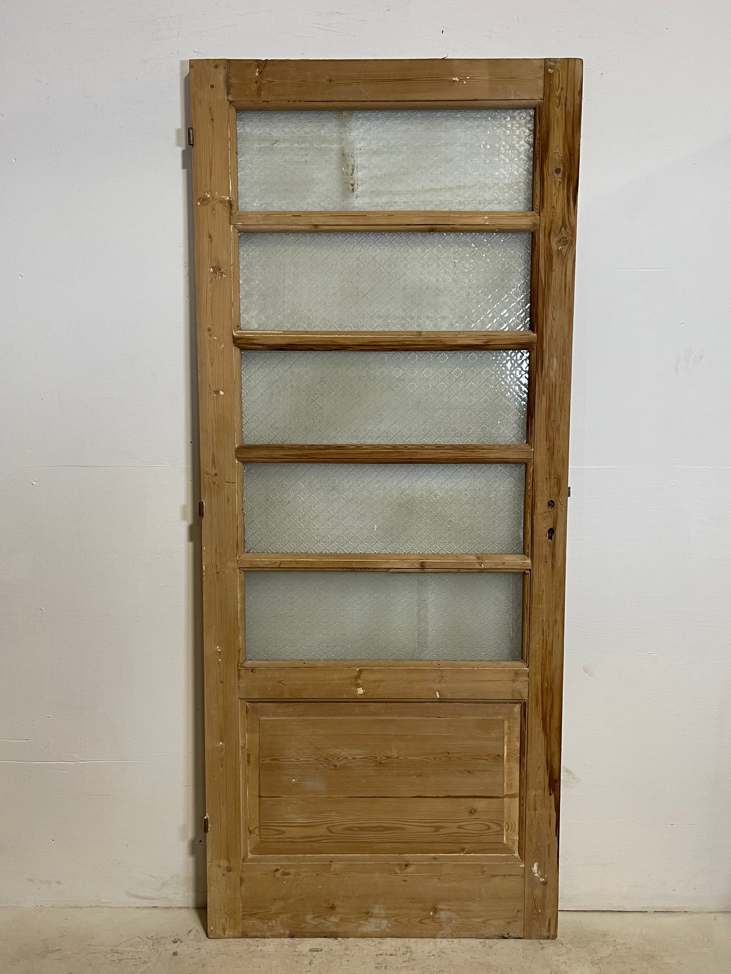 Antique French Panel Door with Glass  (85.25x35.75) L248