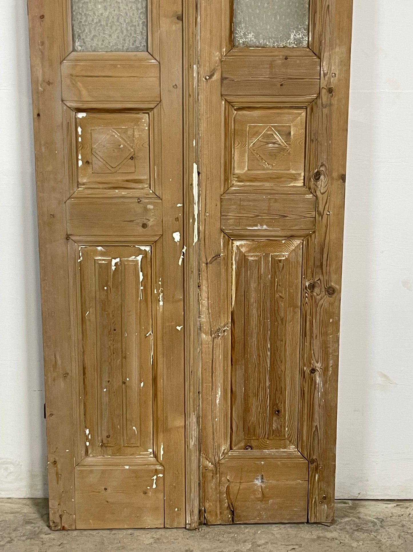Antique French Panel Doors with glass (102.5x32) M080