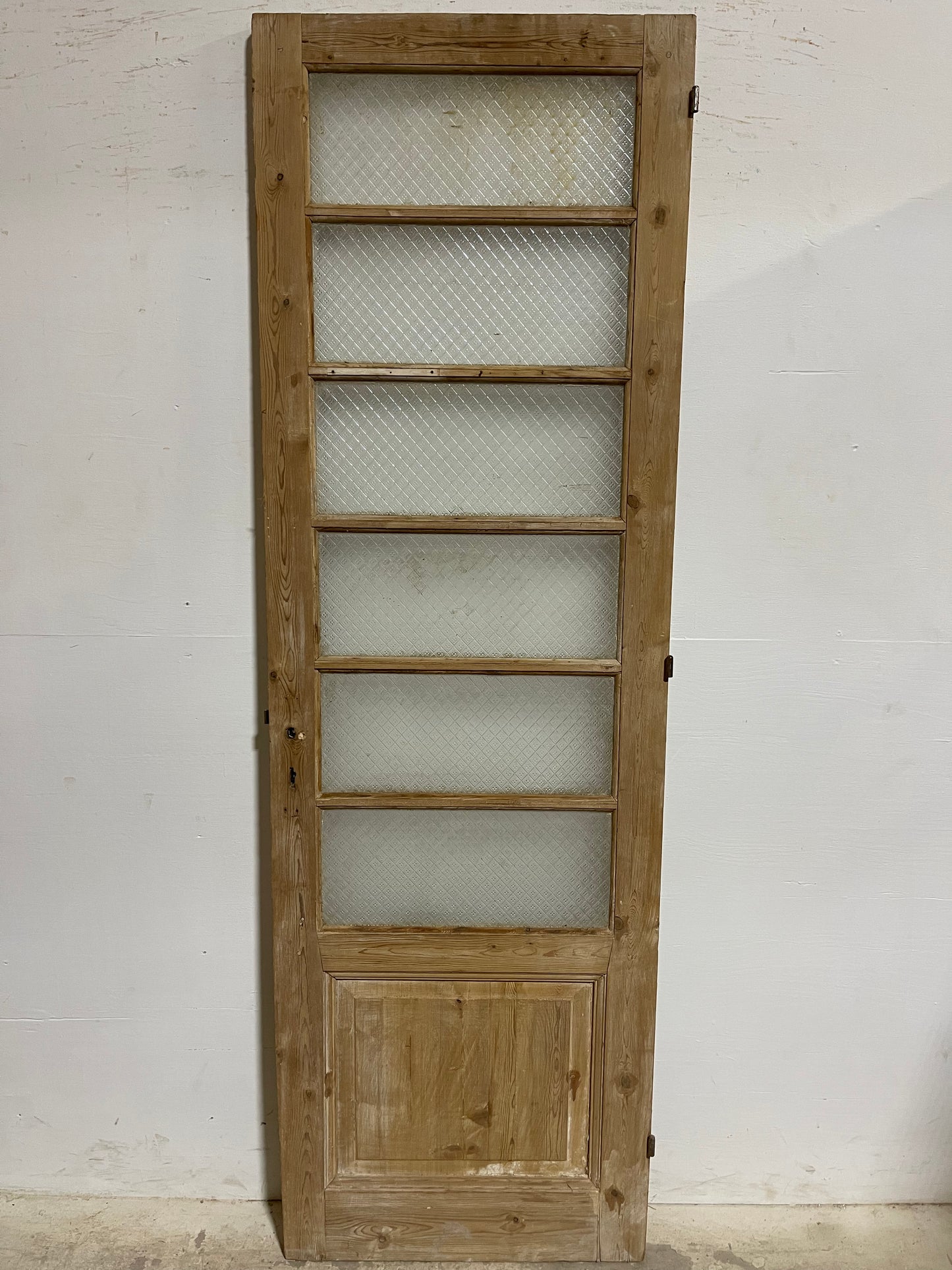 Antique French Panel Door with Glass (89x28.5) J909