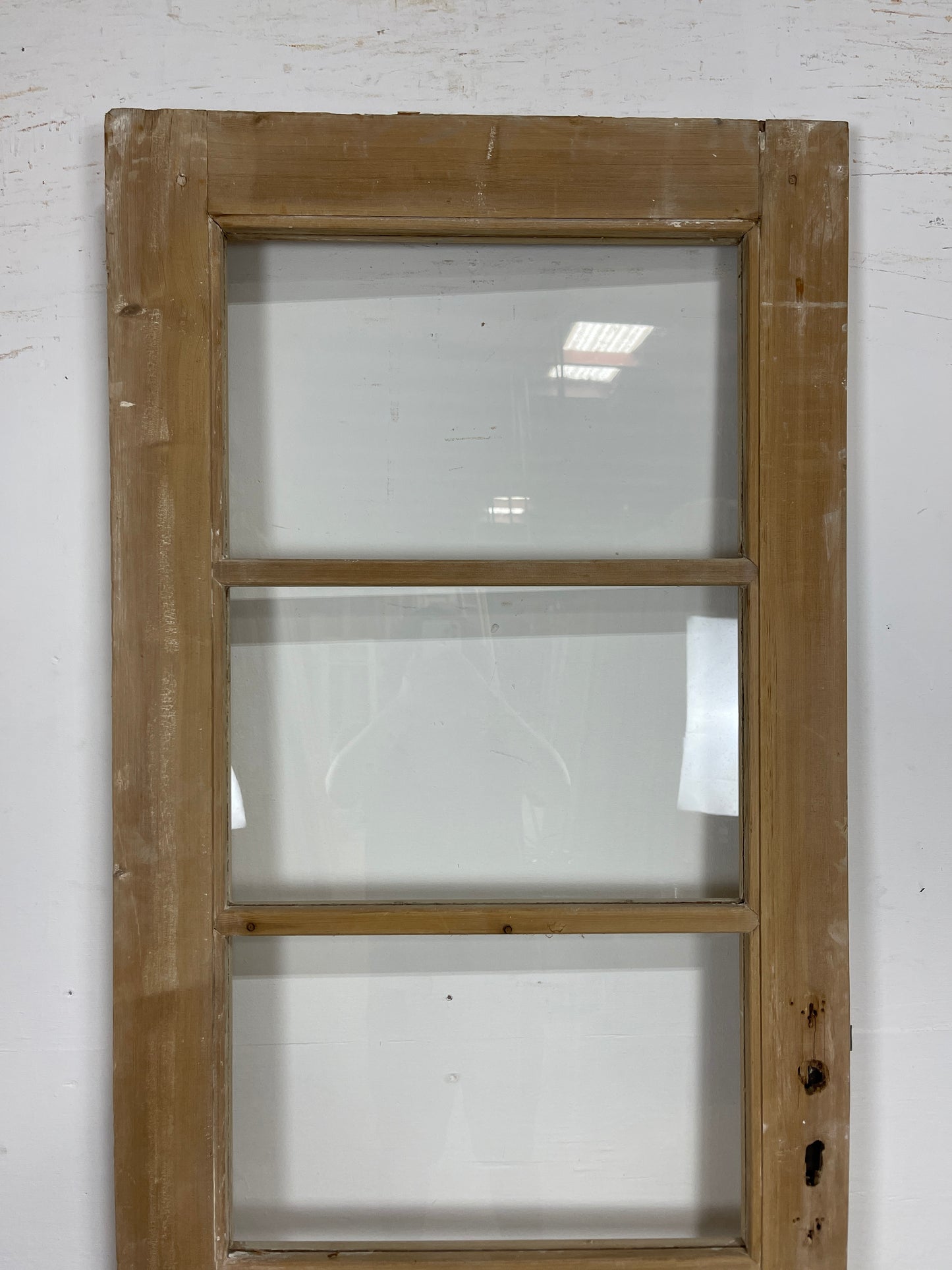 Antique French Panel Door - Single with glass (84.25x28) O243