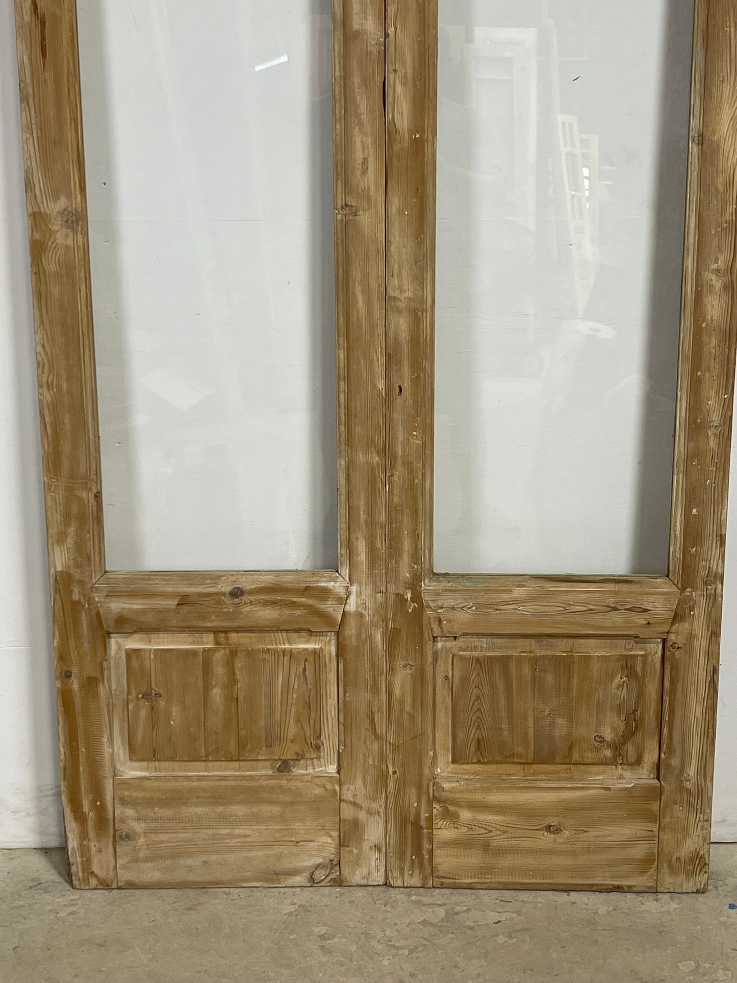 Antique French Panel Doors with glass (107x47) M089