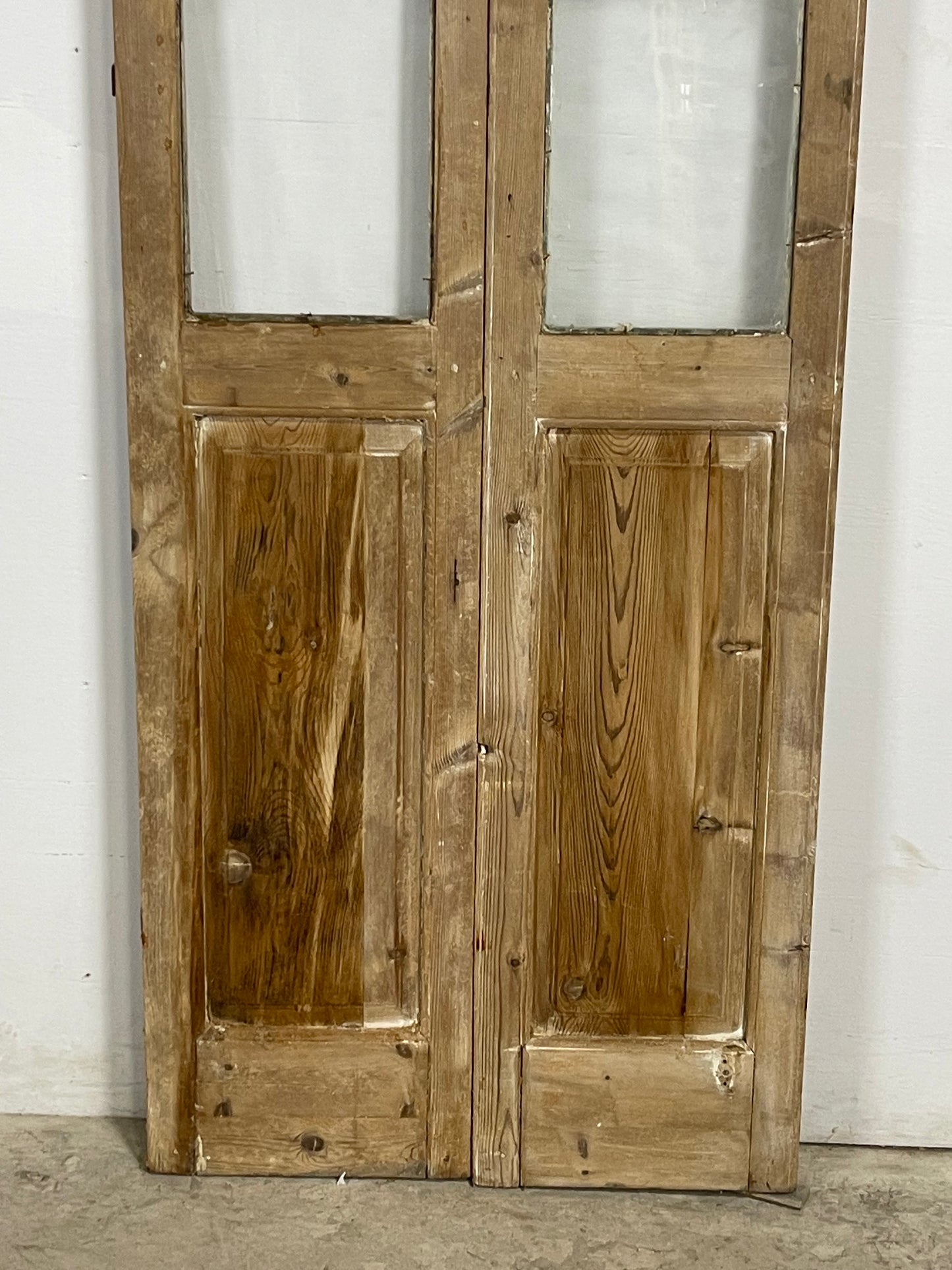 Antique French Panel Doors with glass (91.5x30.5) M072