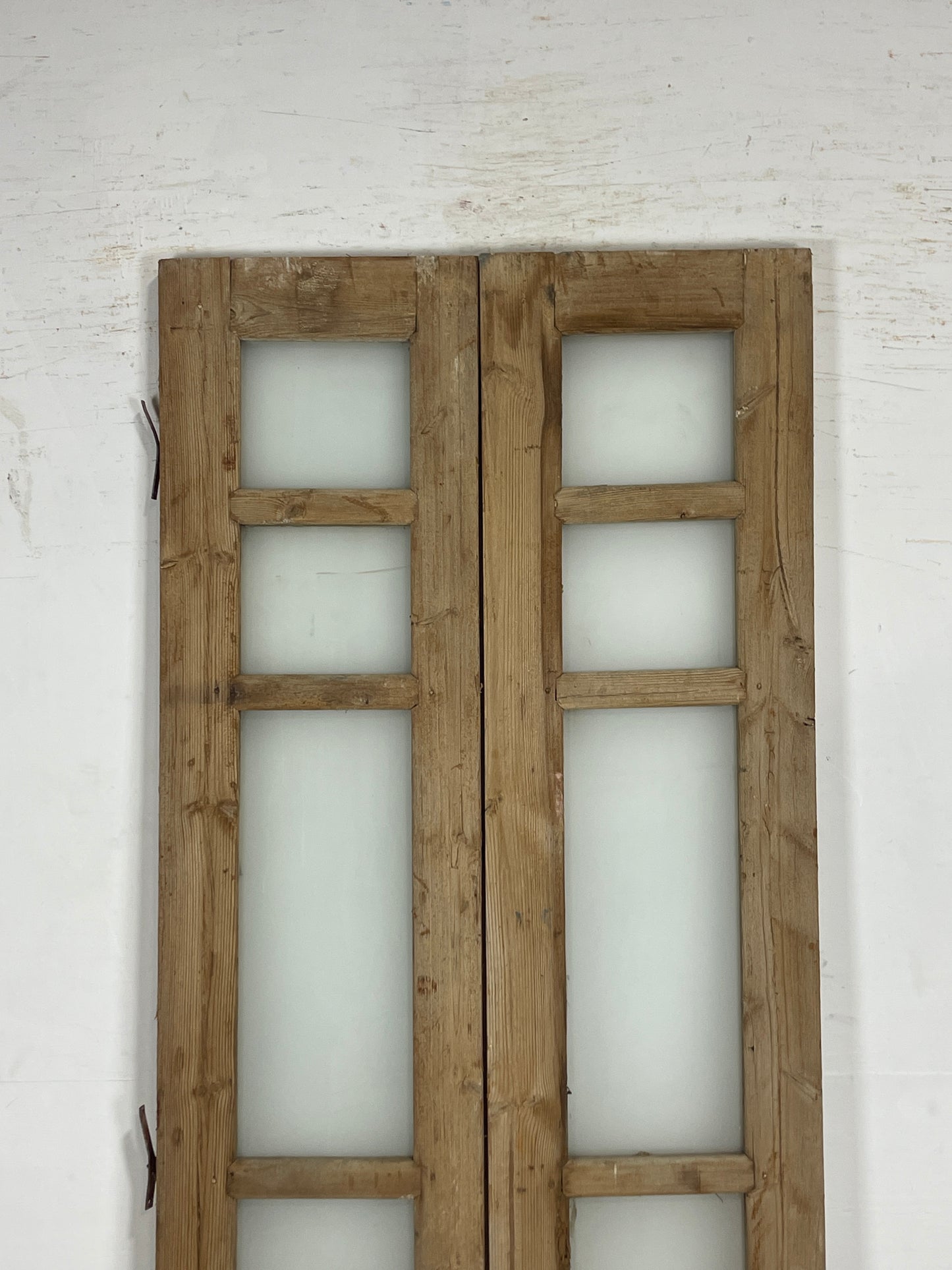 Antique French Panel Doors with Glass (91.75 x 34.5) N227