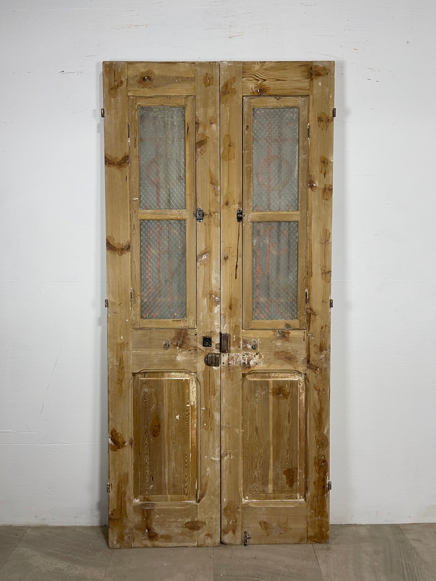 Antique French panel doors with Metal (86 x 40) O38