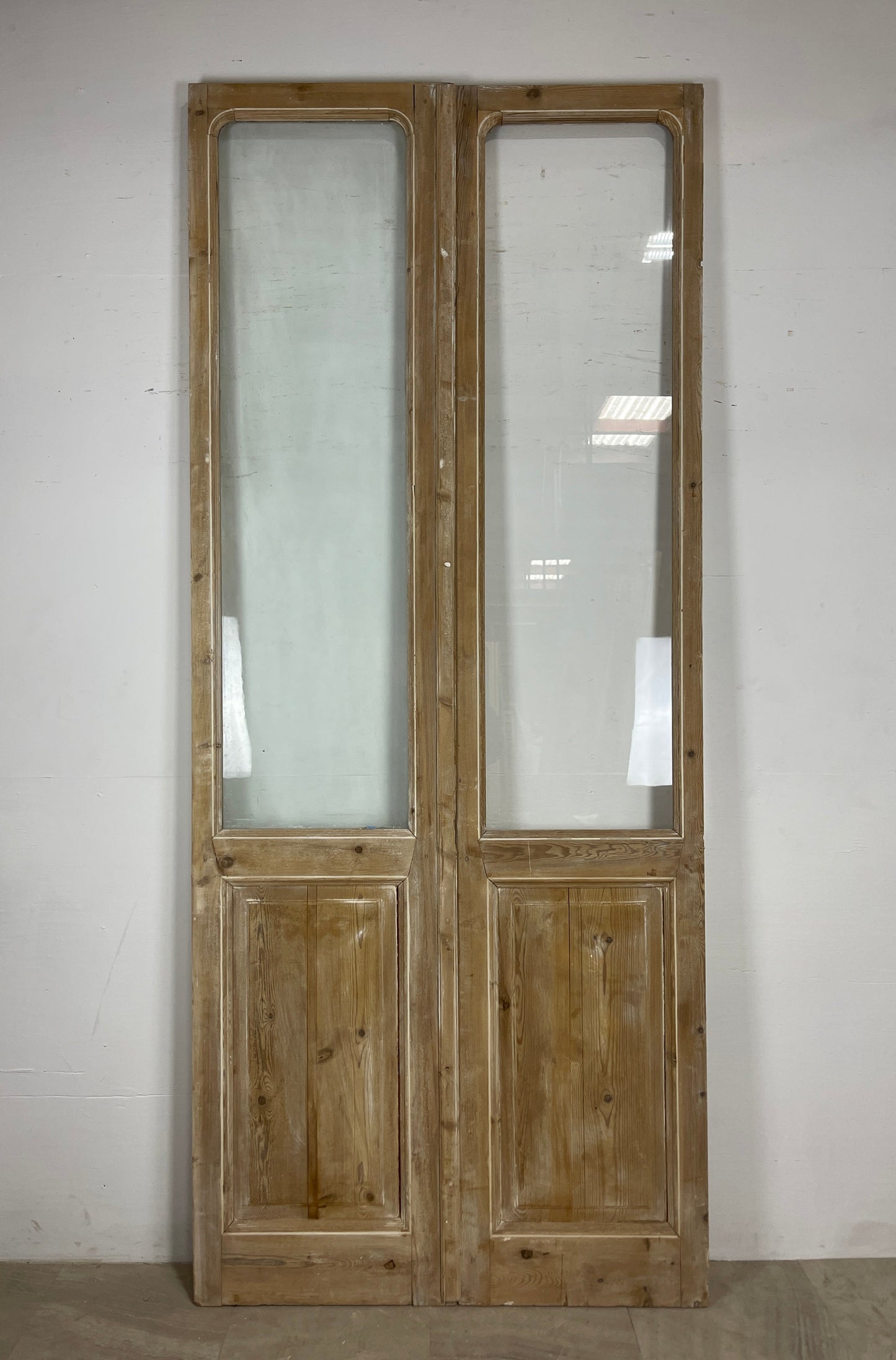 Antique French panel doors with Glass (112.25 x 47.5) O76