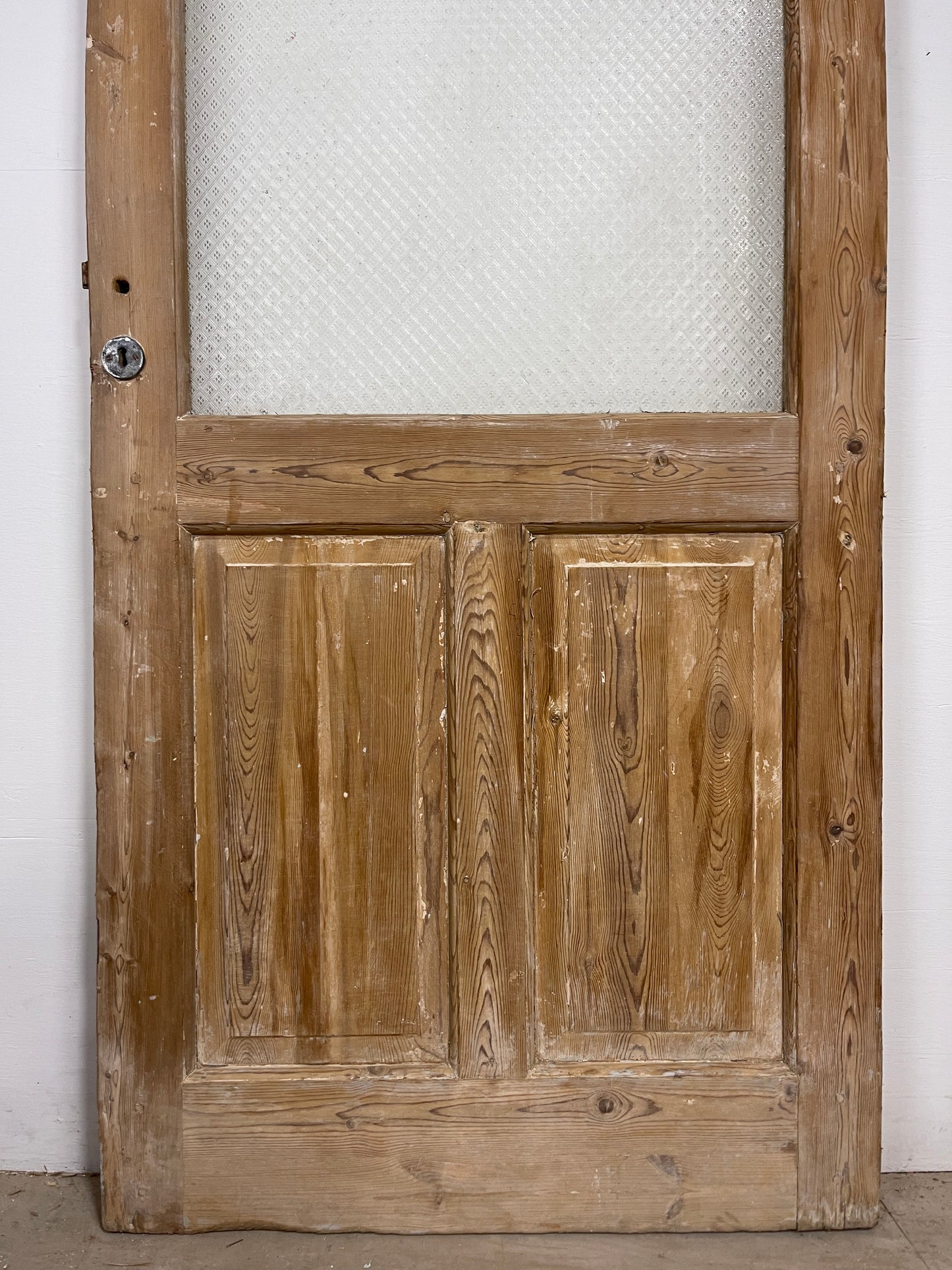 Antique French Panel Door - Single with glass (88x34.5) O272