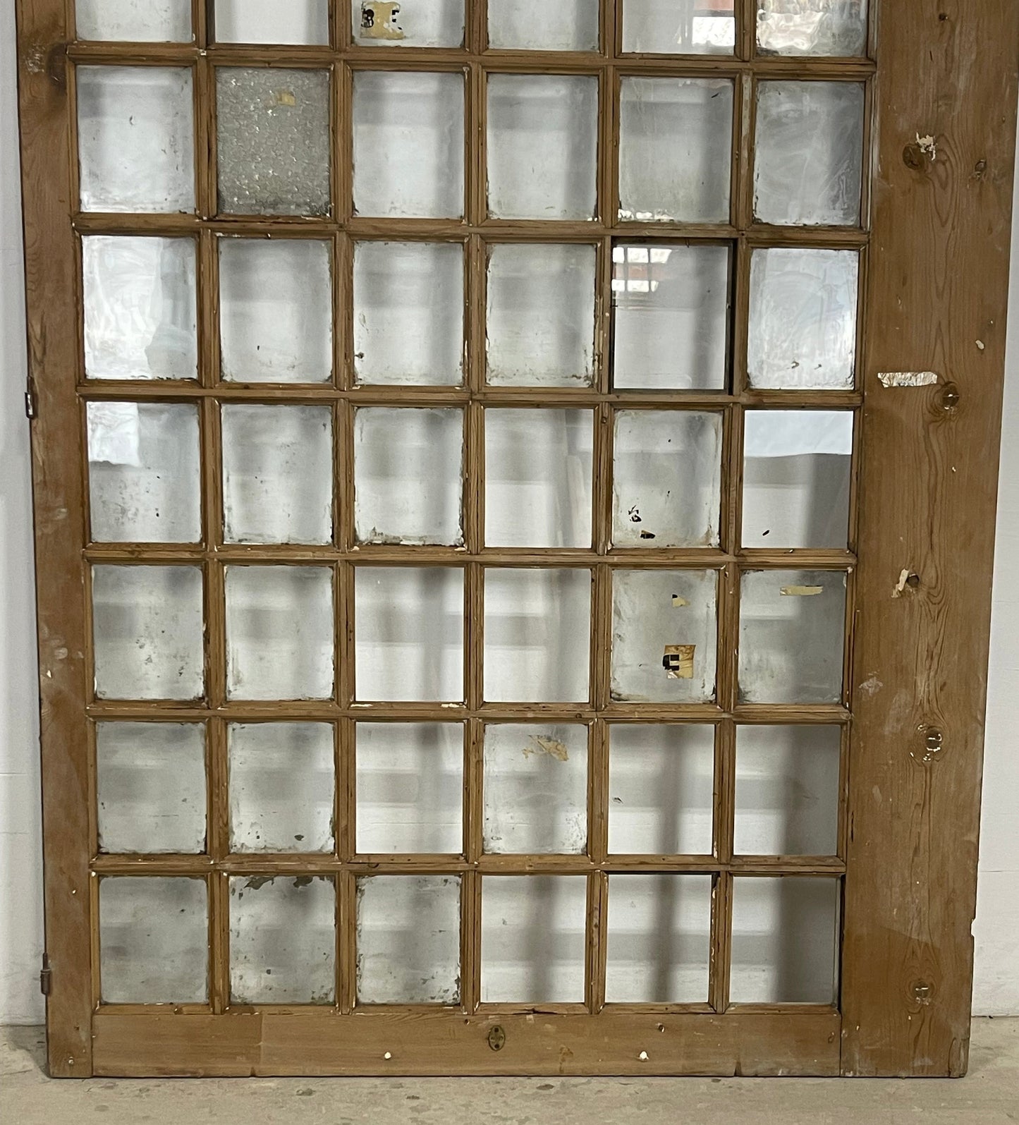 Antique French Panel Door with Glass (80x55) M196