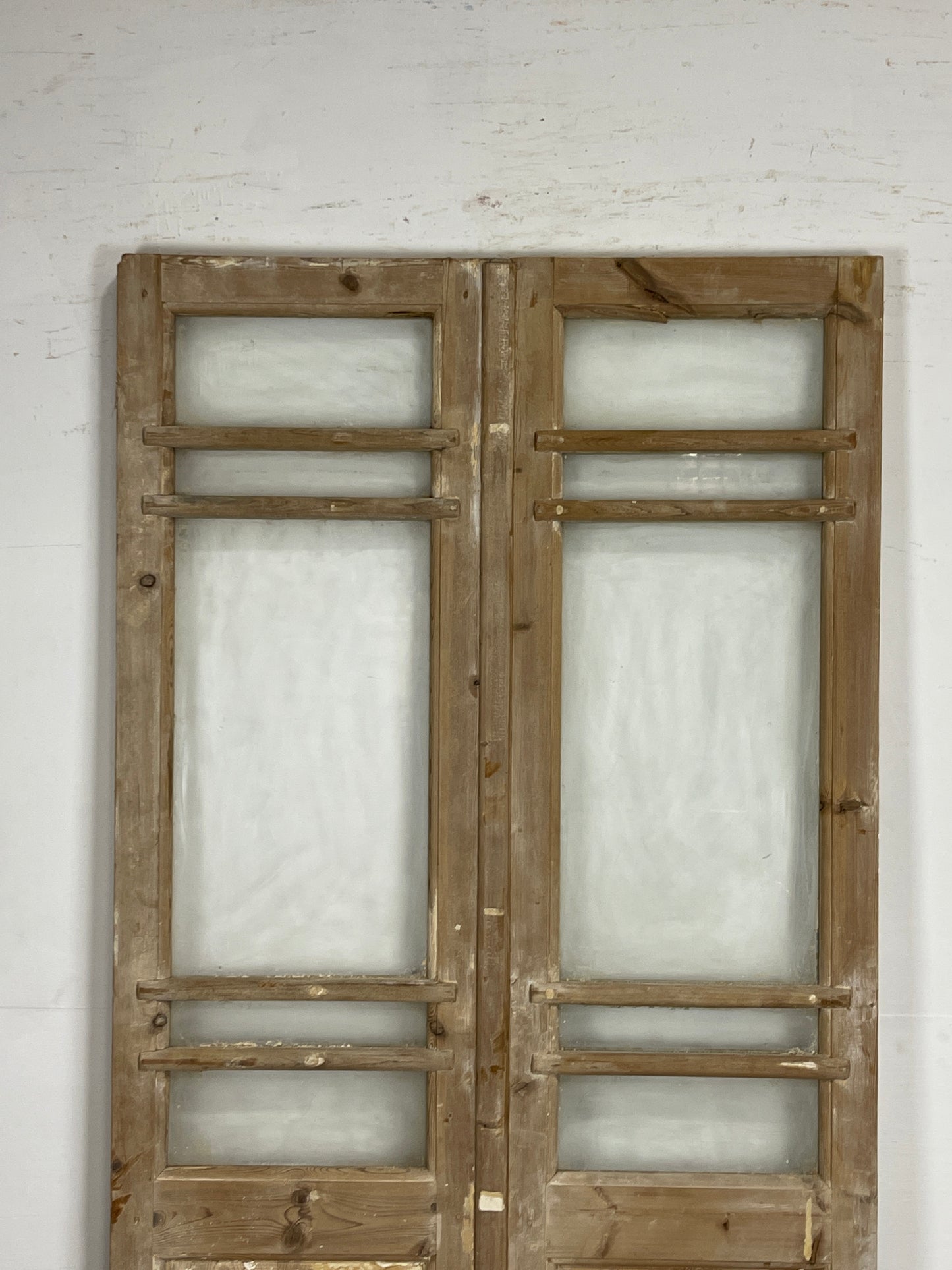 Antique French Panel Doors with Glass (91 x 43) N046