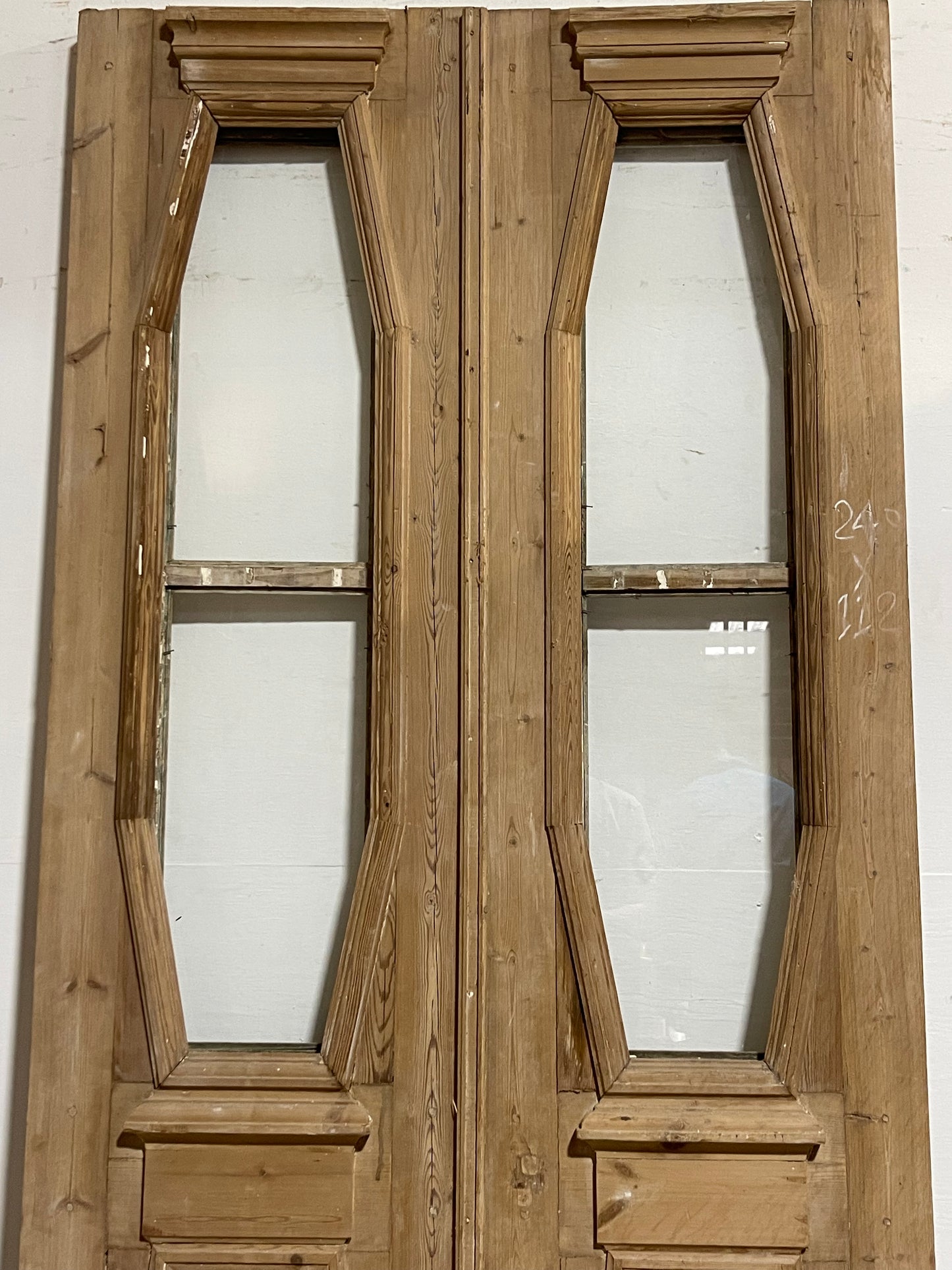 Antique french Panel Doors wth Glass (94x43.75) J310
