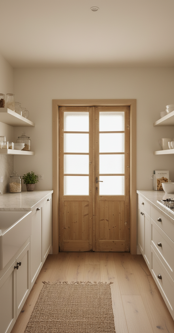 Antique French panel doors with Glass (87.5x44) P167