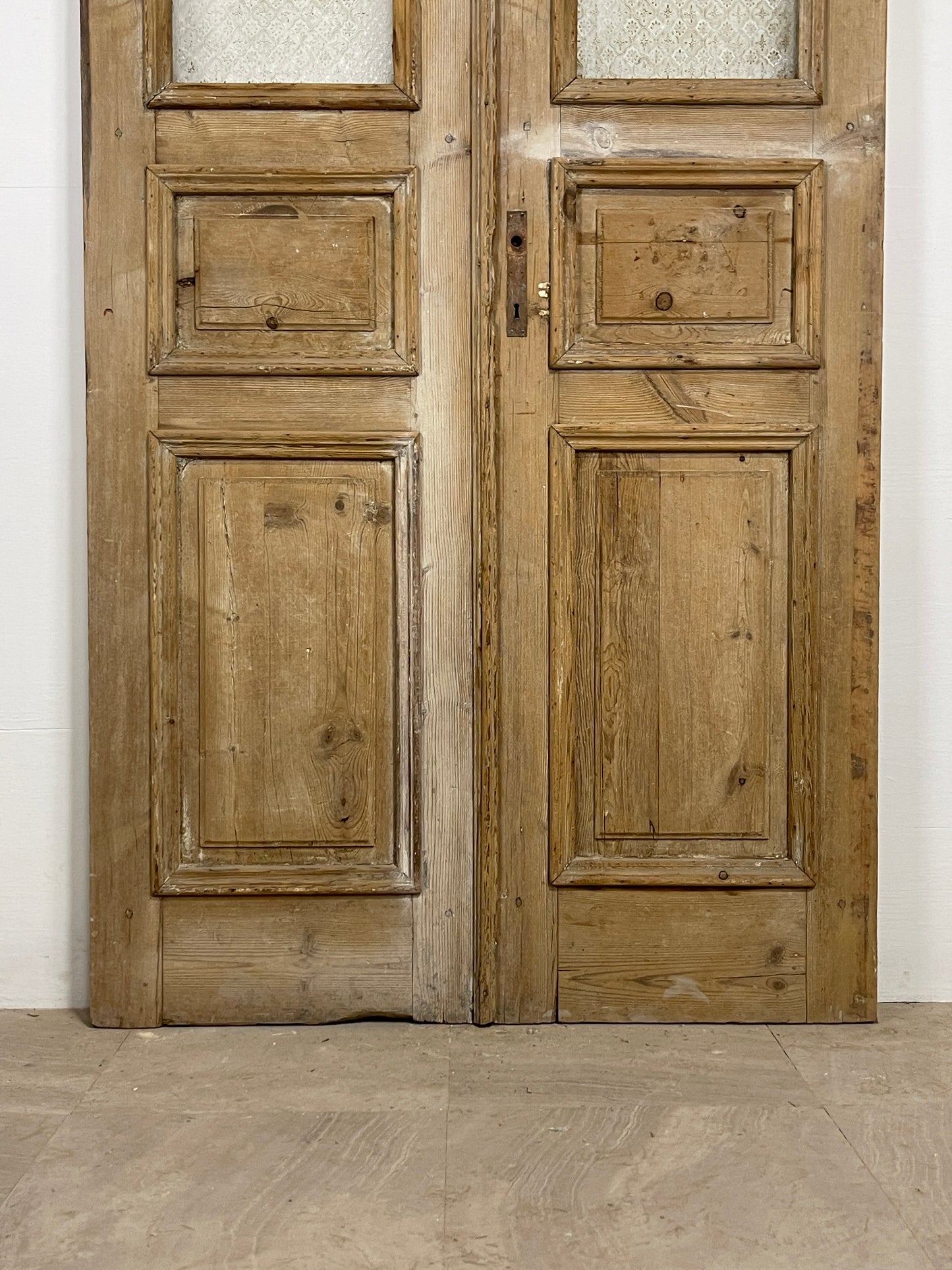 Antique French panel doors with Glass (88.25 x 44.75) O81
