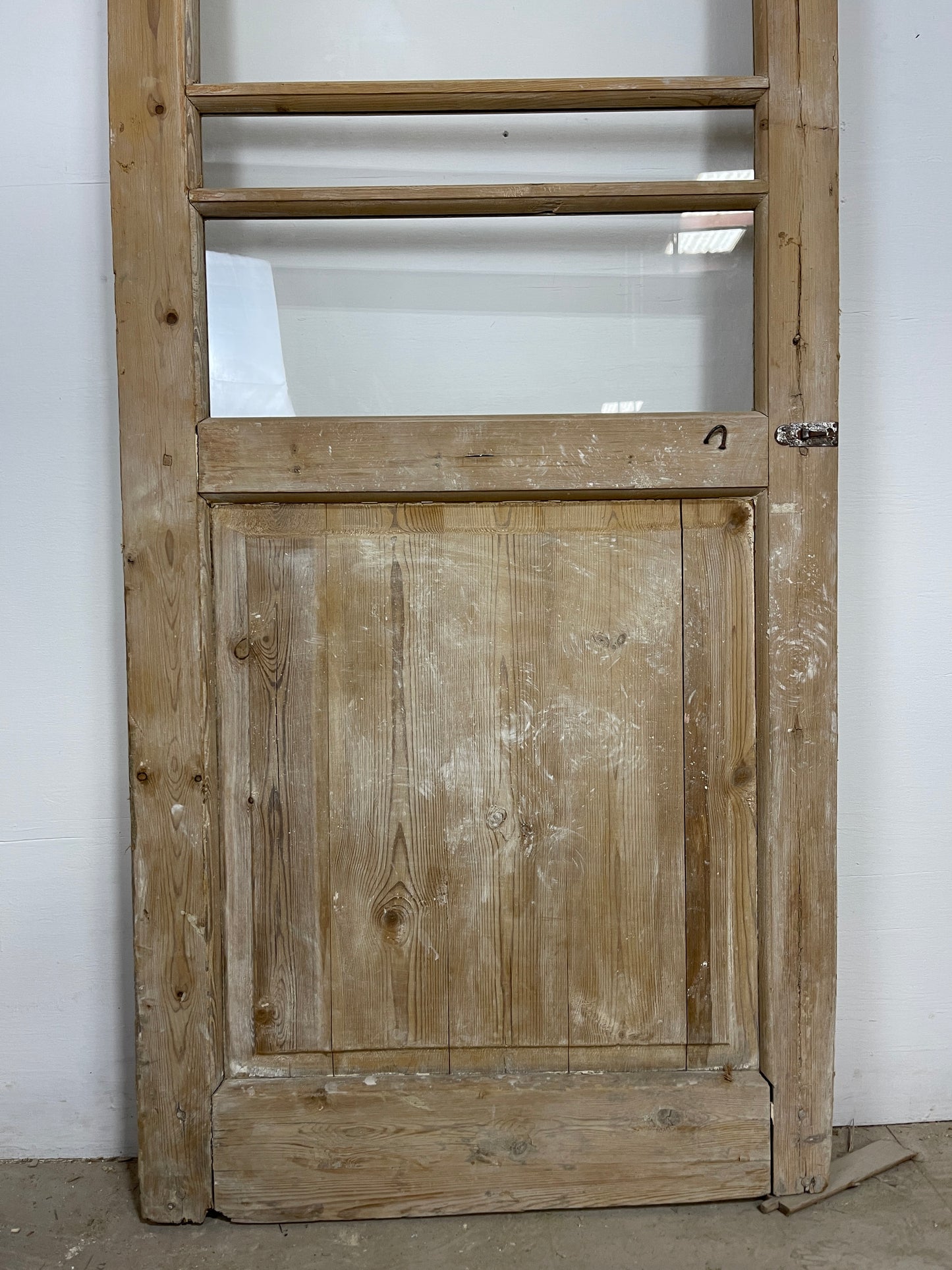 Antique French Panel Door - Single with glass (86.5x31.75) O279