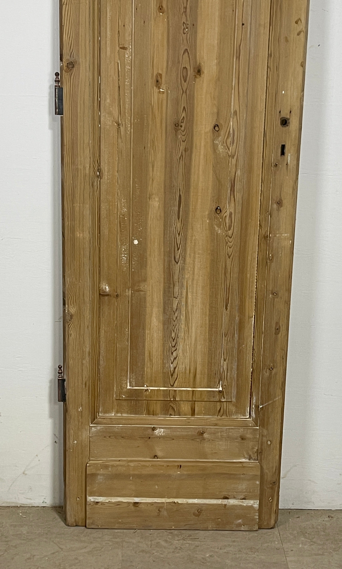 Antique French panel single door with Carvings (84 x 24.5) P59