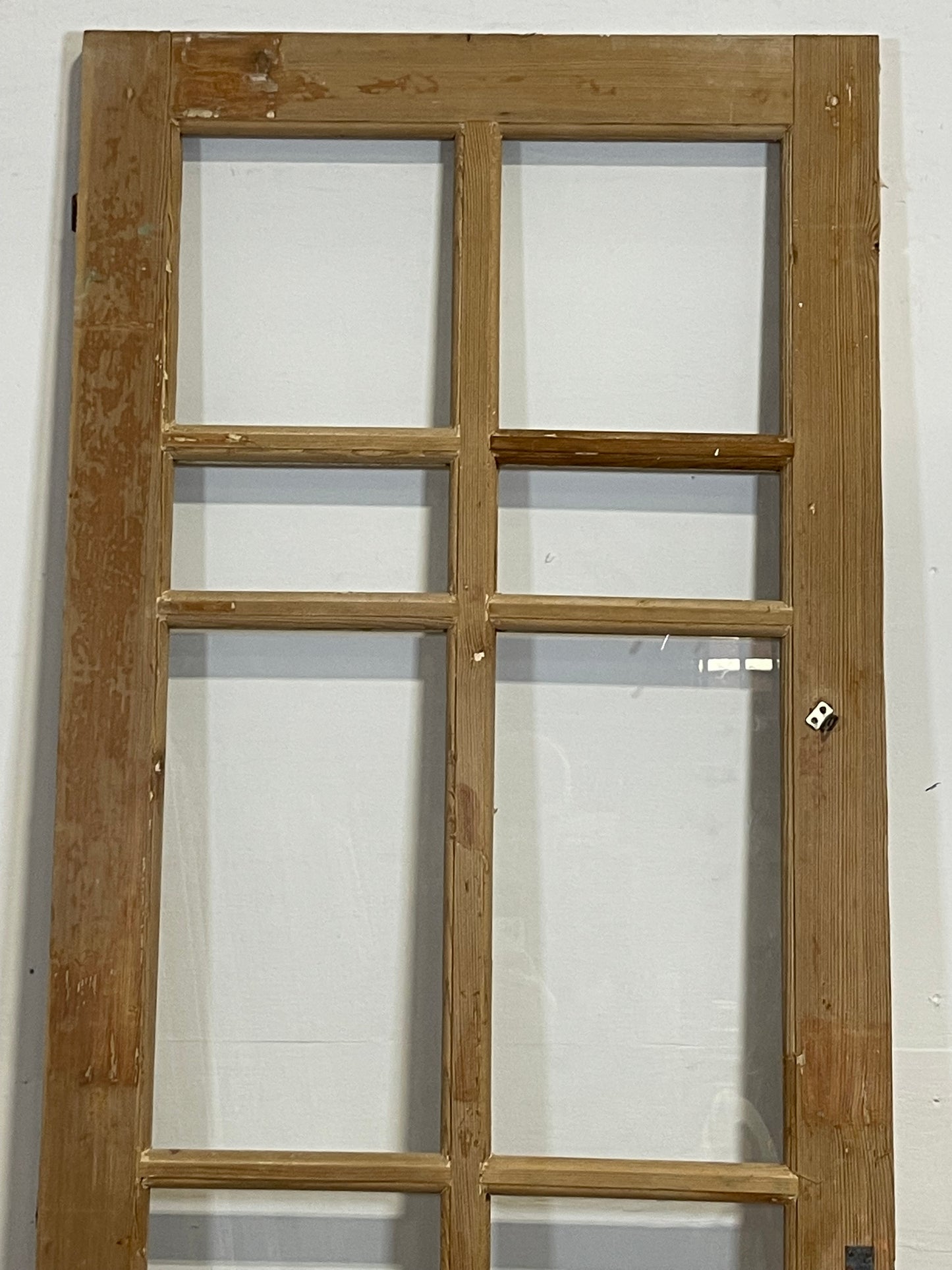 Antique French Panel Door with Glass  (84.25x28.75) L251