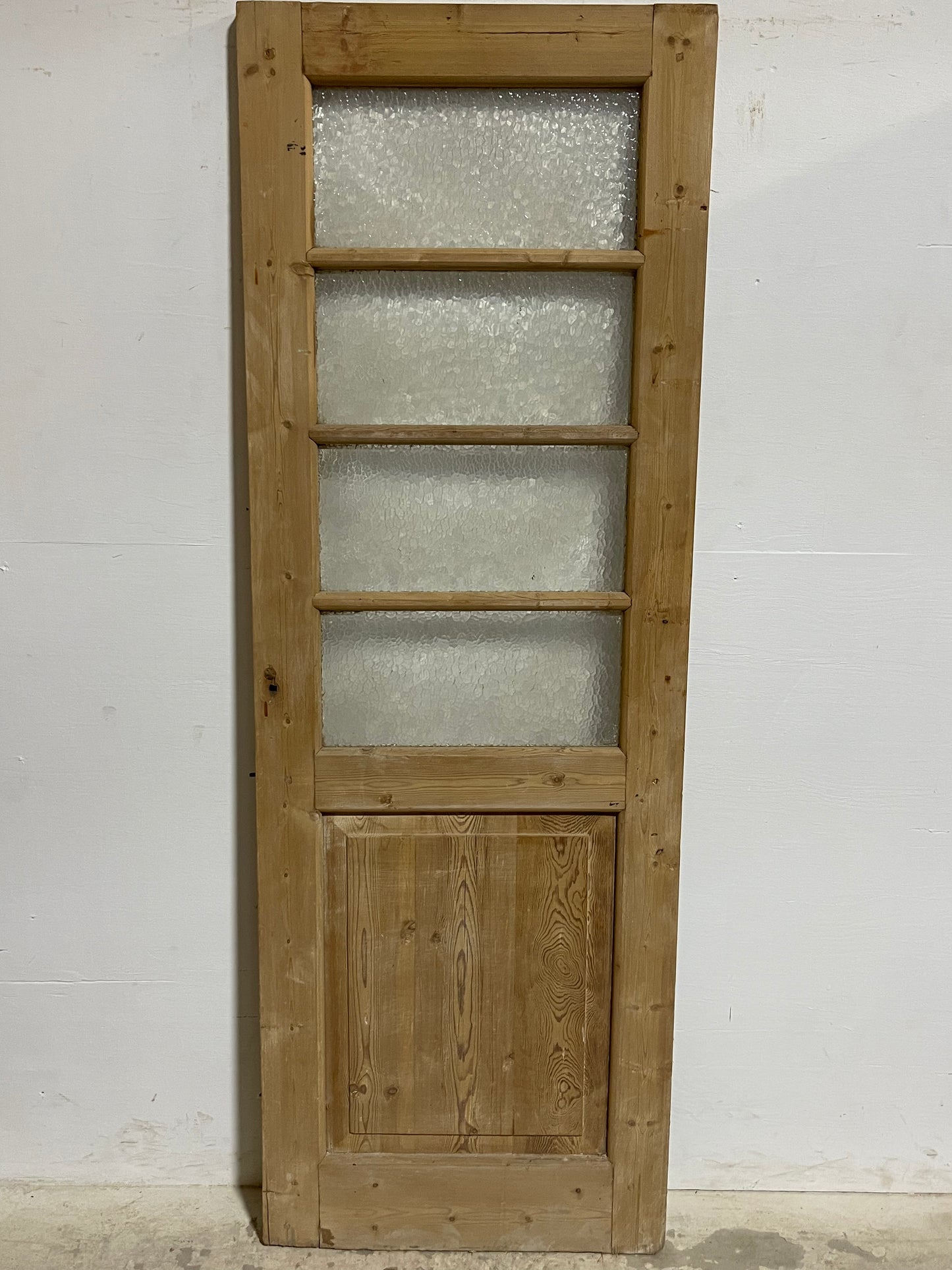 Antique French Panel Door with Glass (80x27.75) J906