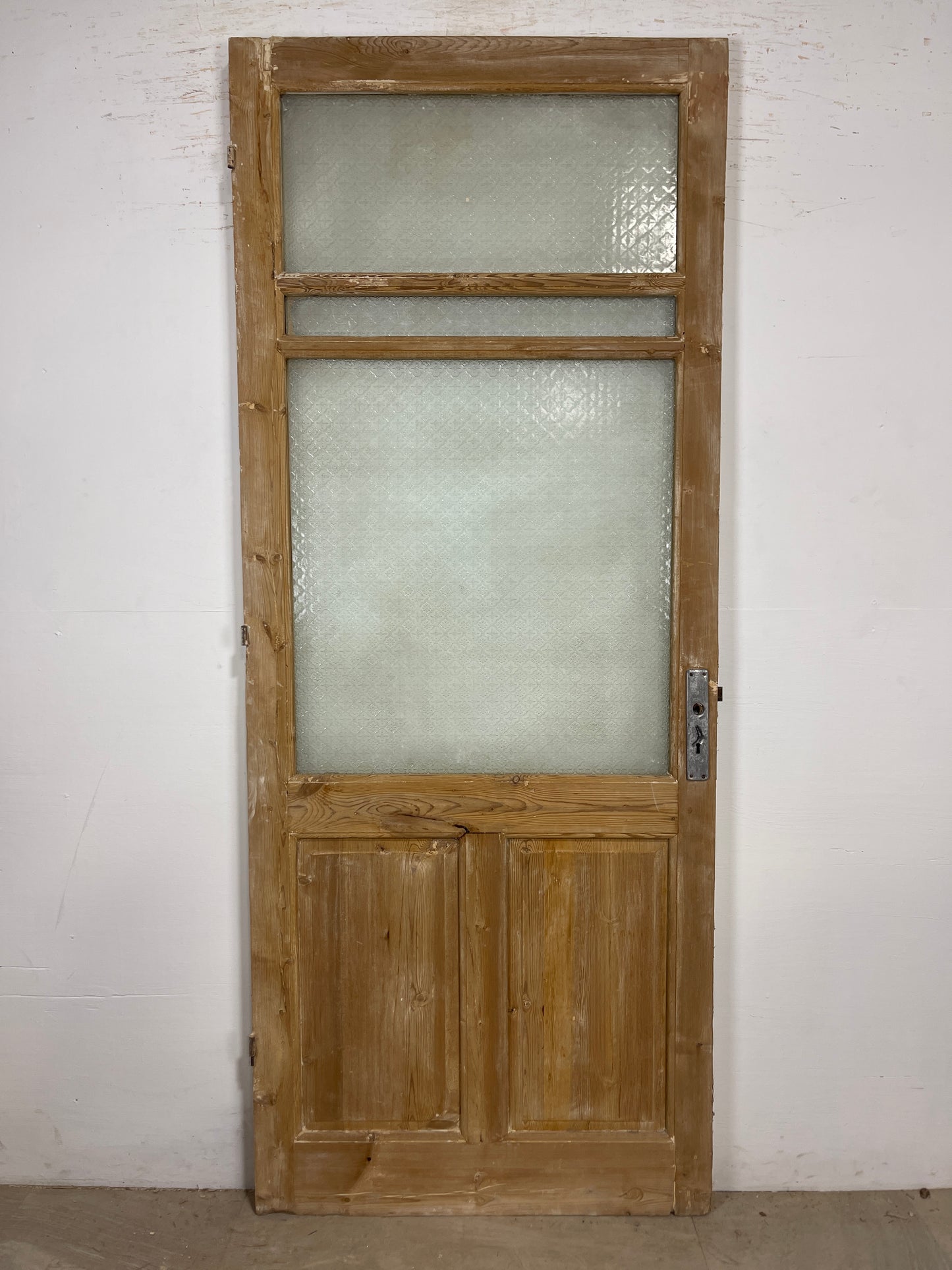 Antique French Panel Door - Single with glass (89.25x36) O271