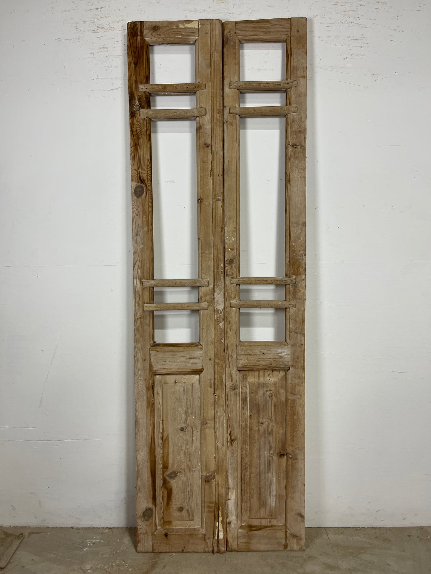 Antique French Panel Door with glass(86.75 x 28.25) O287