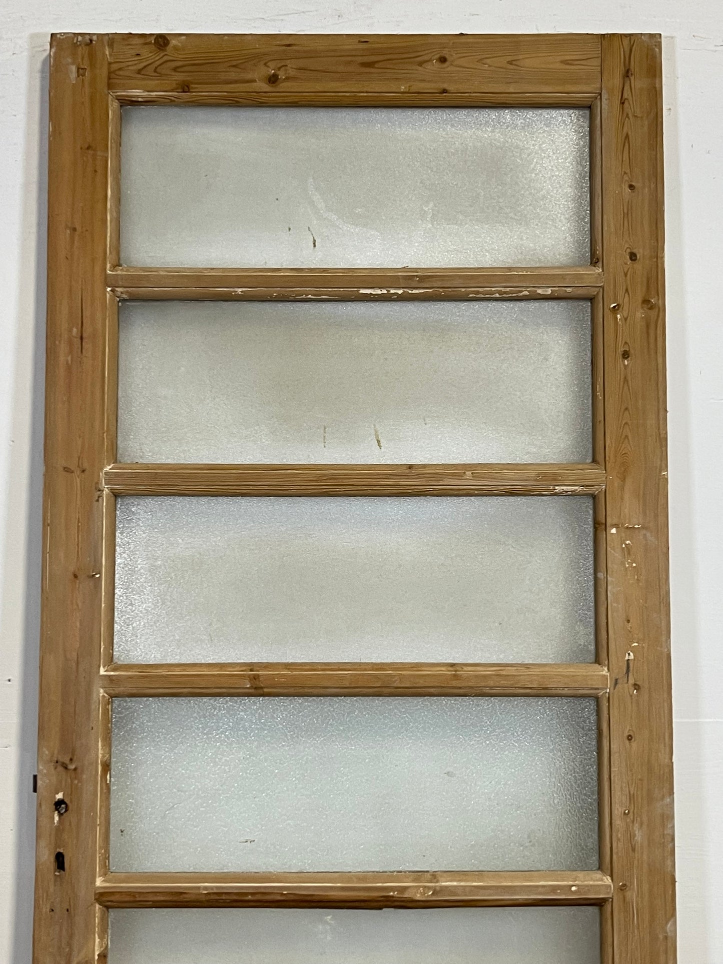 Antique French Panel Door with Glass (88.75x36) L311