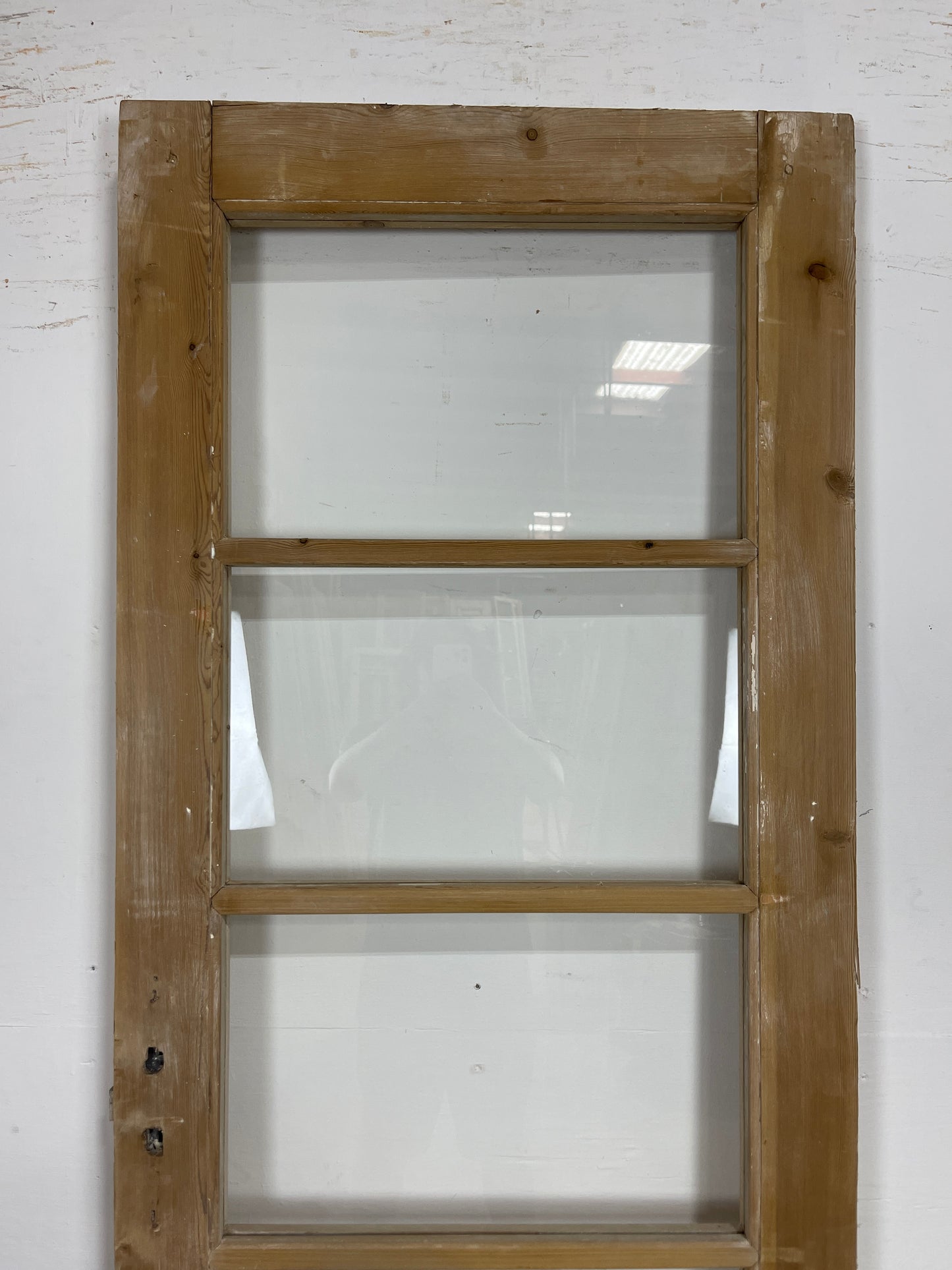 Antique French Panel Door - Single with glass (84.5x28.25) O244