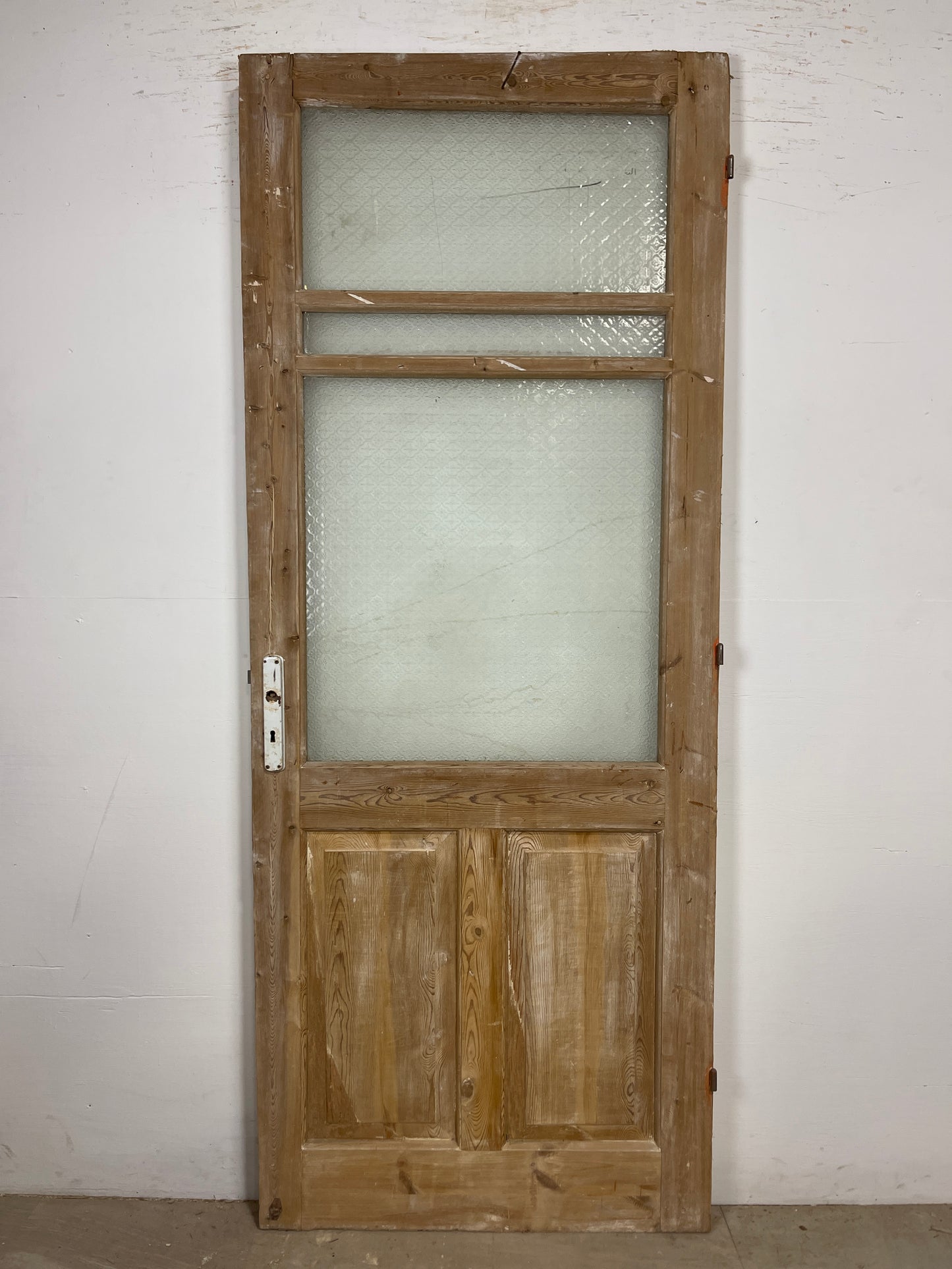 Antique French Panel Door - Single with glass (85.5x34.5) O276
