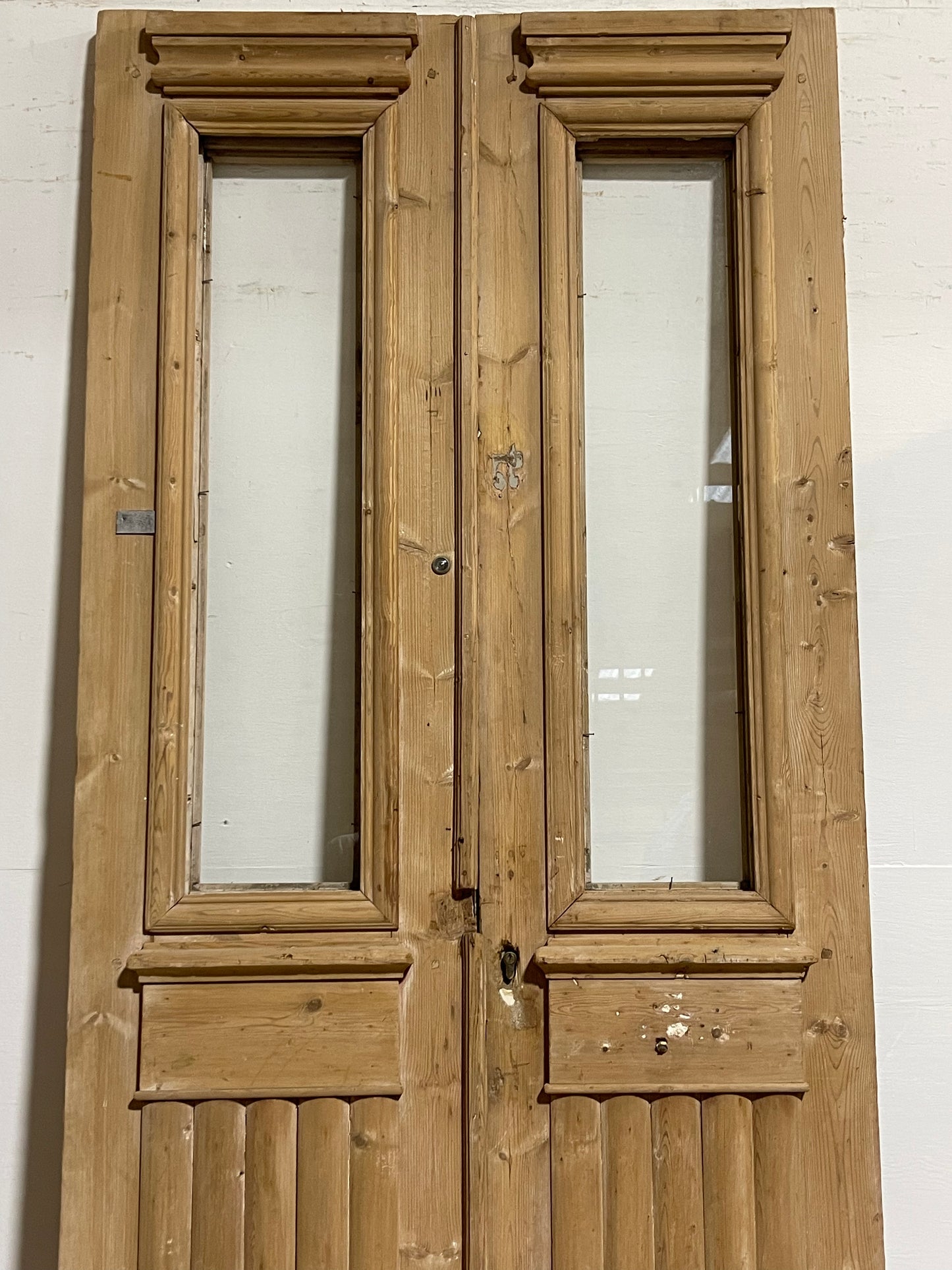 Antique French Panel Doors with Glass (94.75x40)J311
