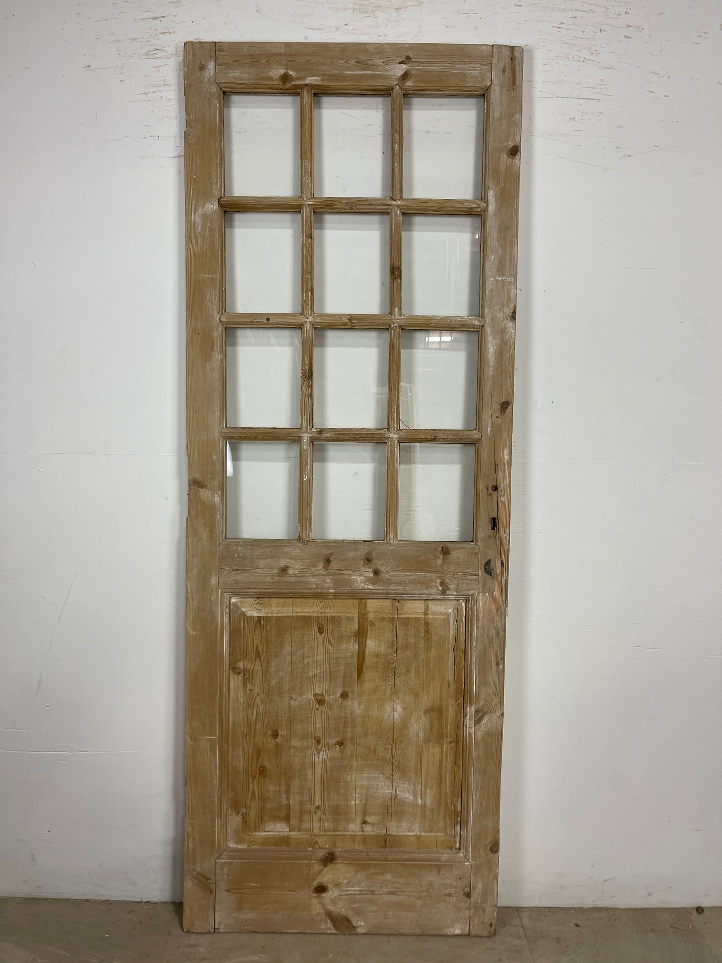 Antique French Panel Door - Single with glass (86.5x31.75) O270